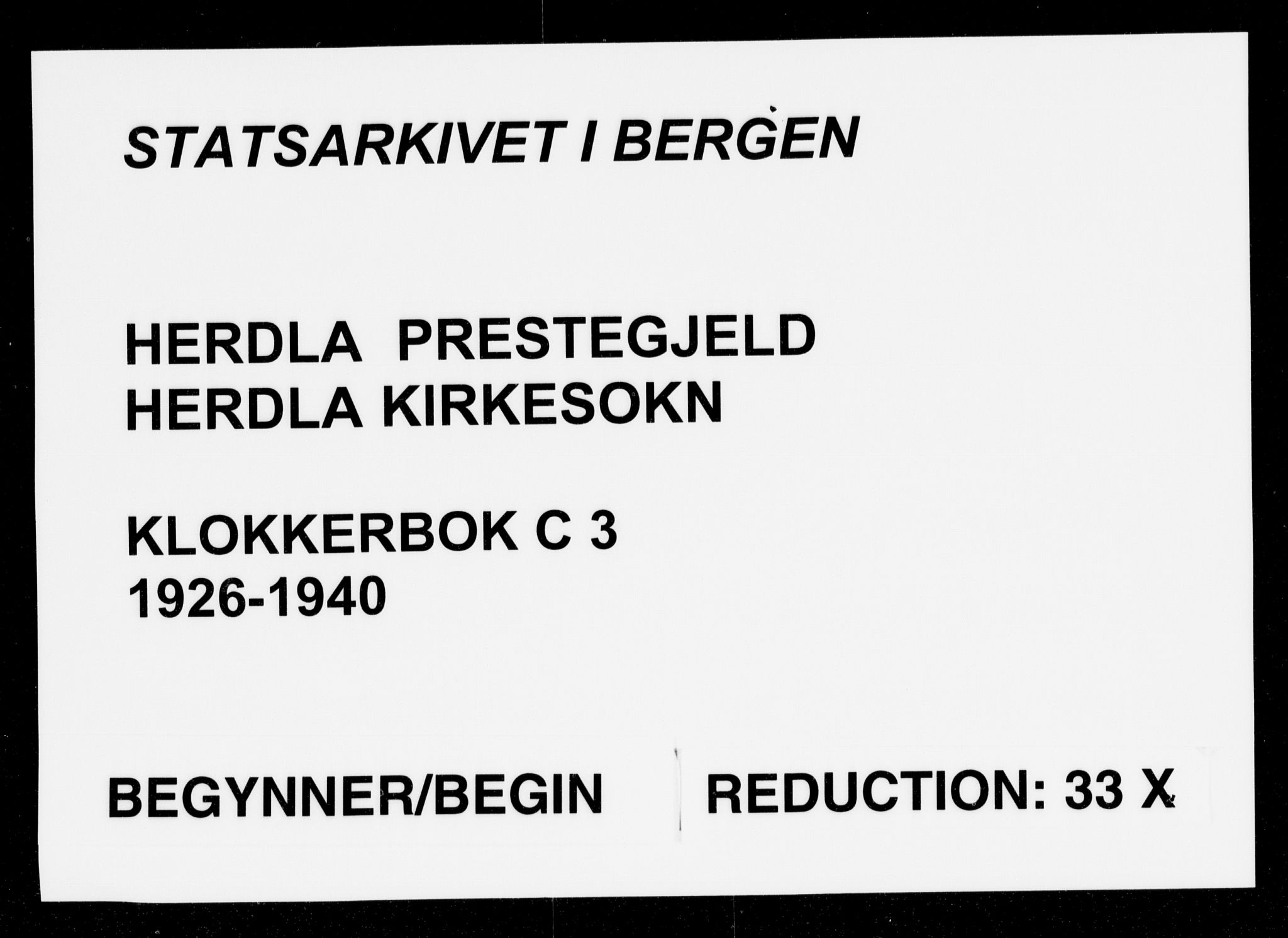 Herdla Sokneprestembete, SAB/A-75701/H/Hab: Parish register (copy) no. C 3, 1926-1940