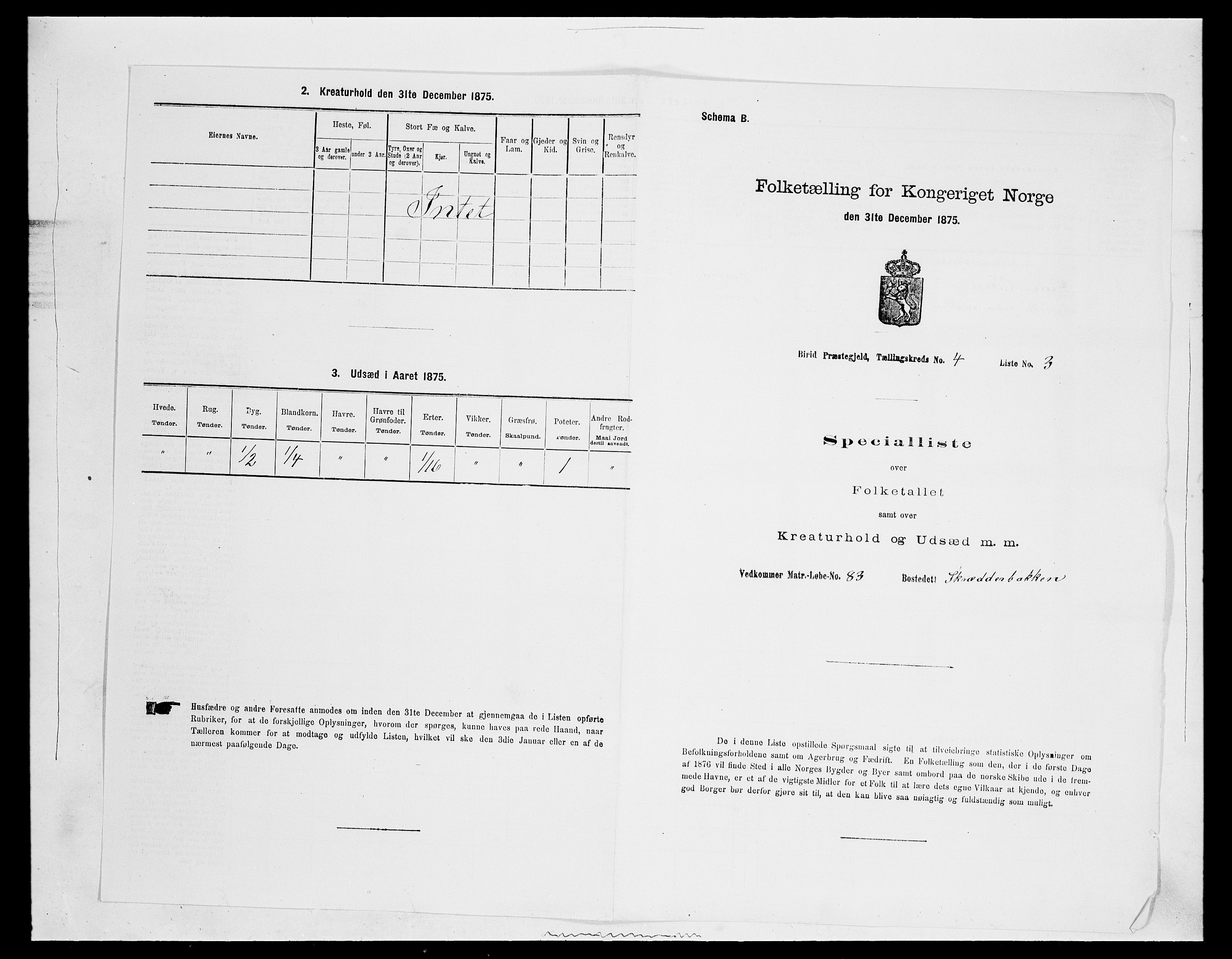 SAH, 1875 census for 0525P Biri, 1875, p. 726