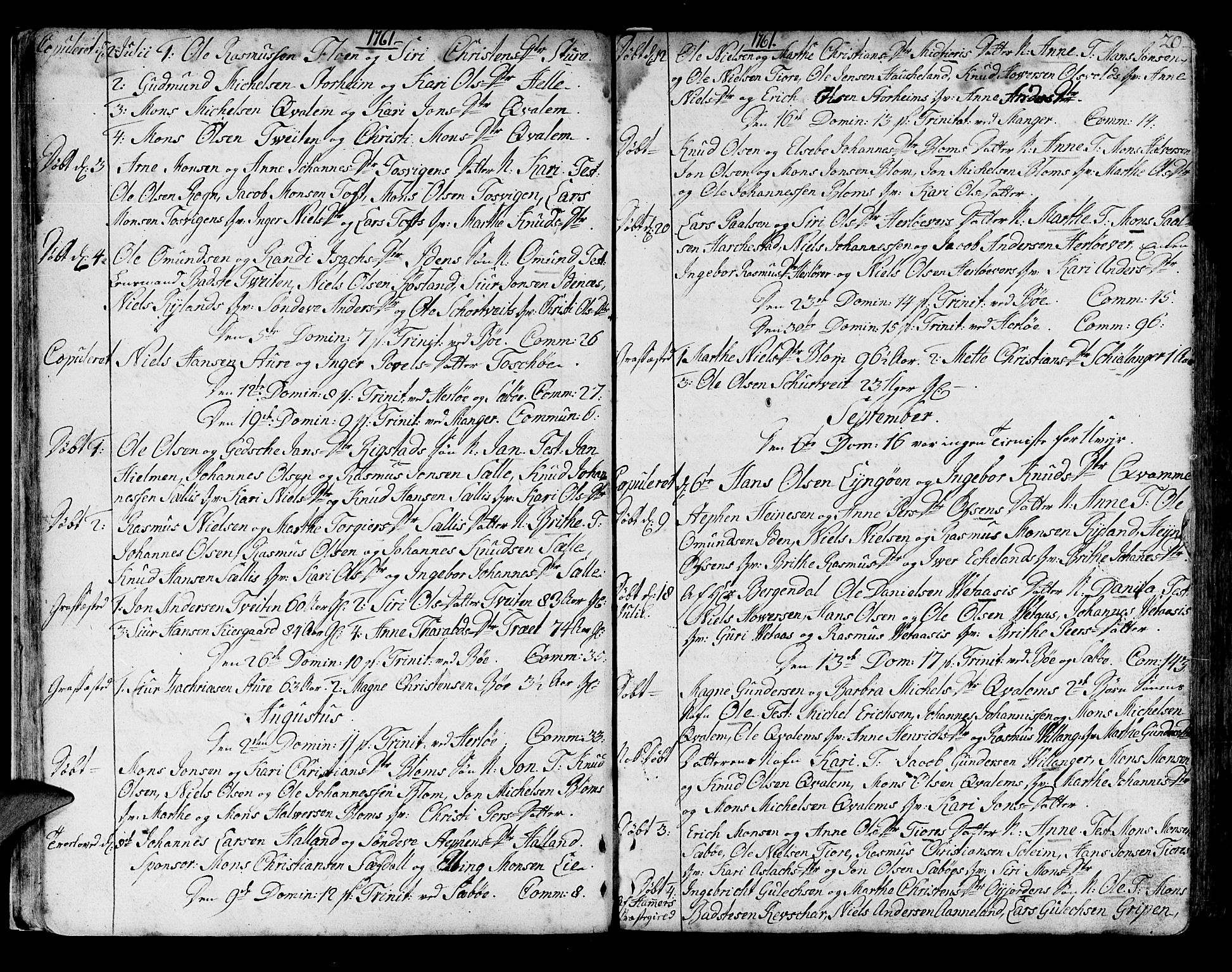 Manger sokneprestembete, AV/SAB-A-76801/H/Haa: Parish register (official) no. A 1, 1759-1791, p. 20