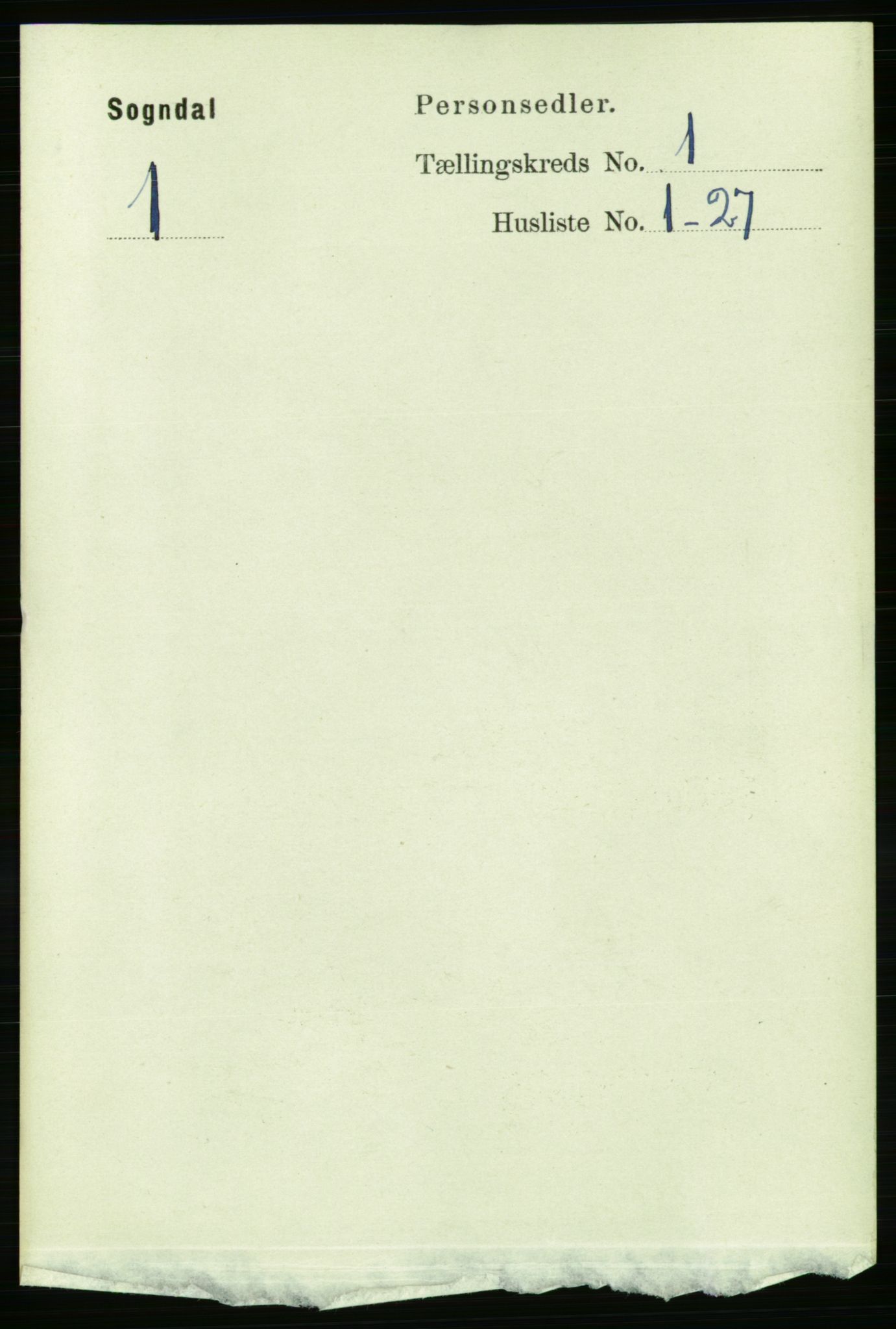RA, 1891 census for 1107 Sokndal, 1891, p. 11