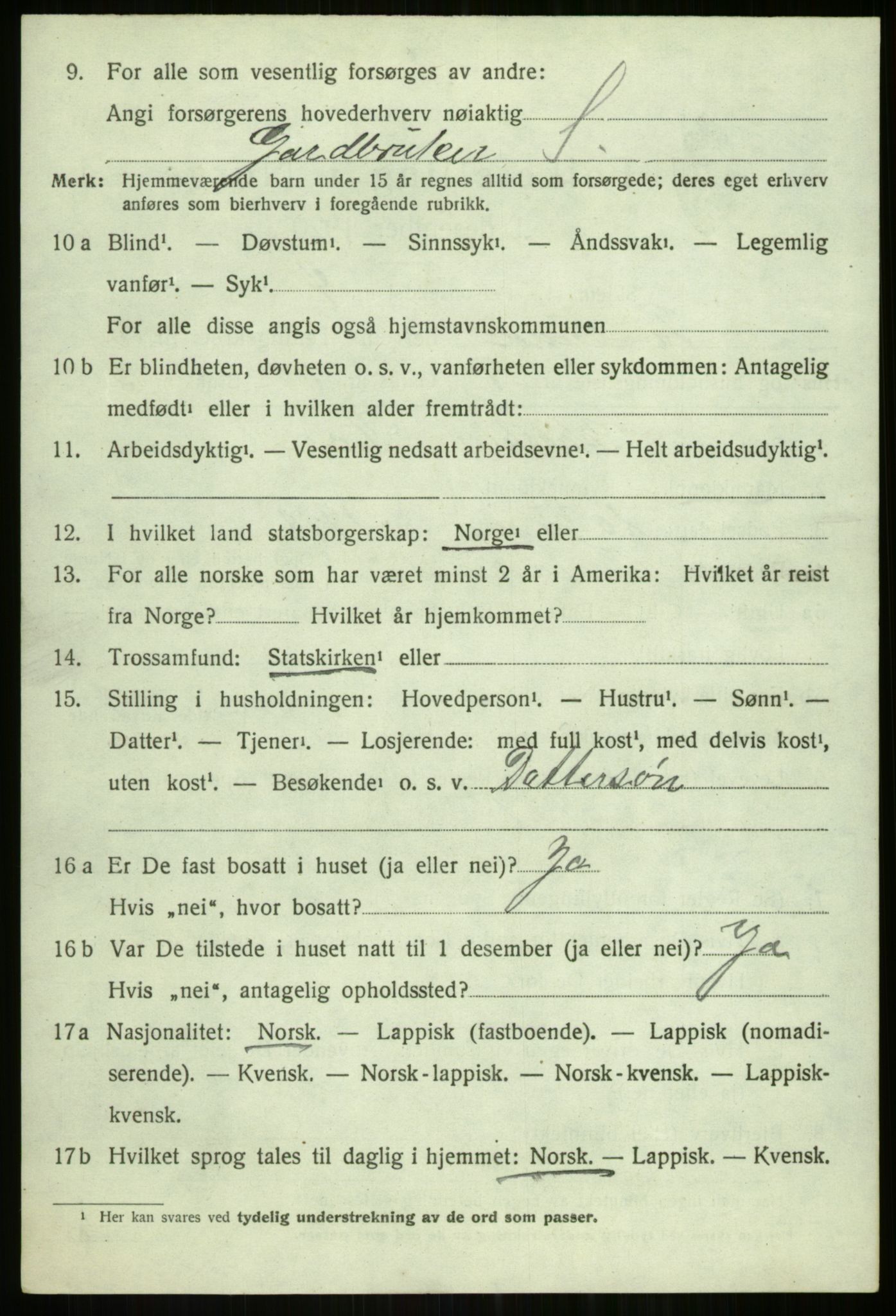 SATØ, 1920 census for Tromsøysund, 1920, p. 2795