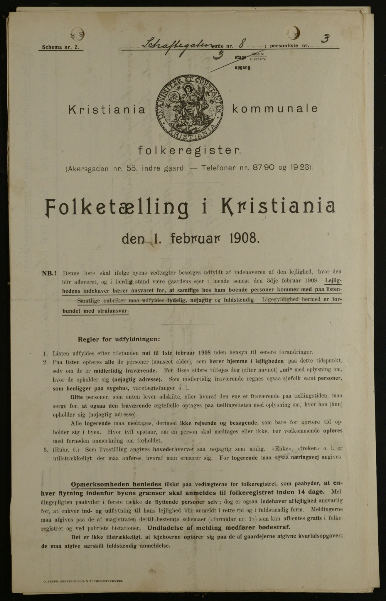 OBA, Municipal Census 1908 for Kristiania, 1908, p. 80552