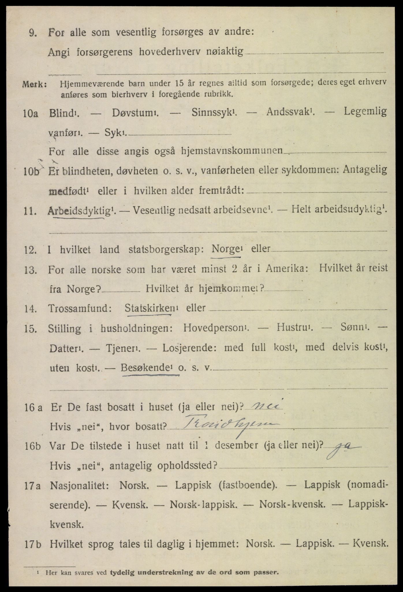 SAT, 1920 census for Egge, 1920, p. 3047