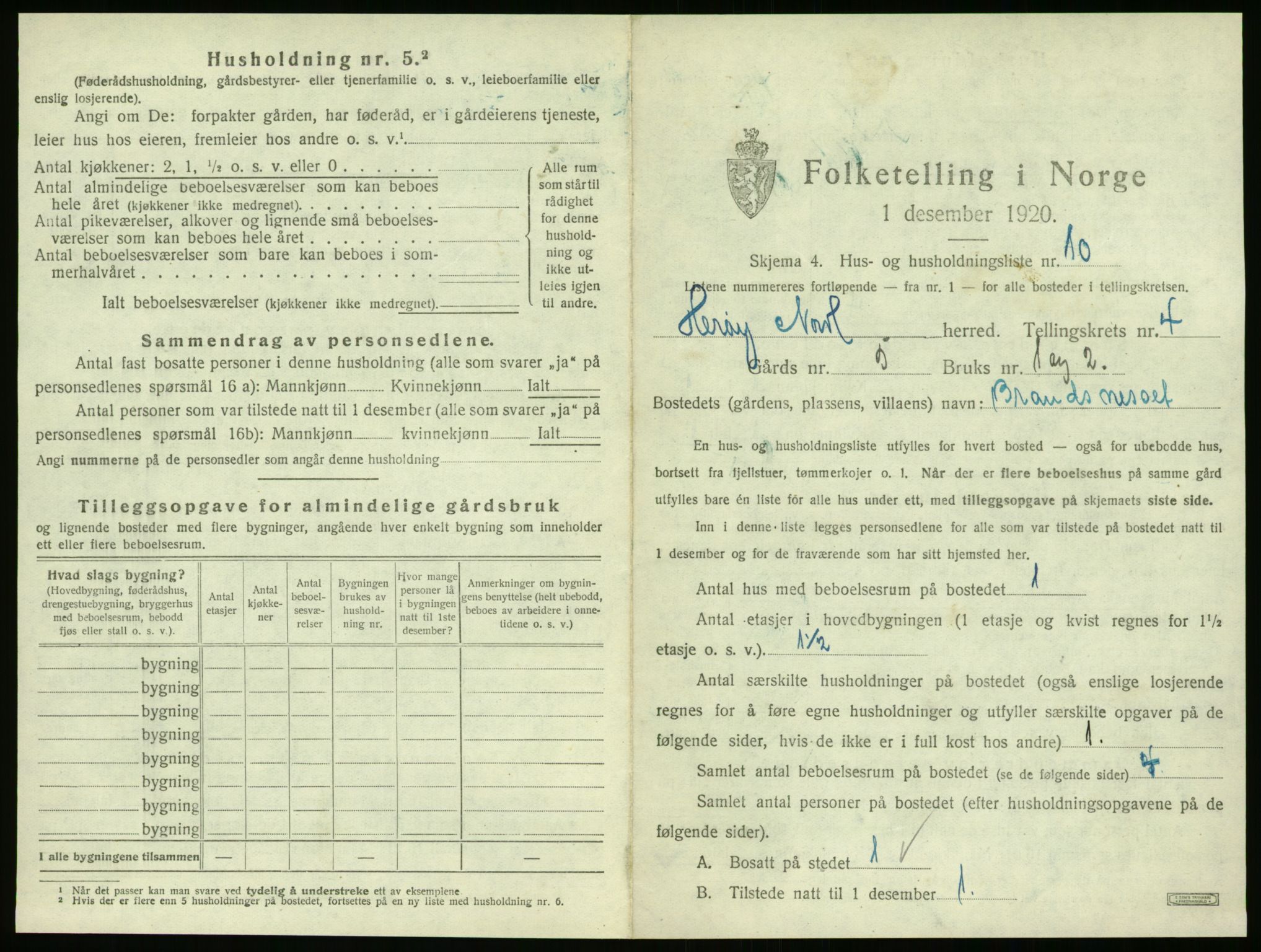 SAT, 1920 census for Herøy, 1920, p. 318