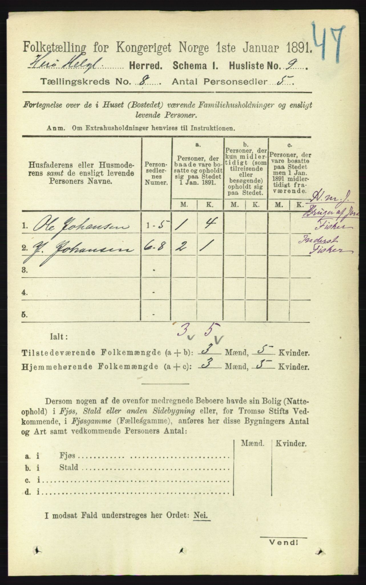 RA, 1891 census for 1818 Herøy, 1891, p. 2462