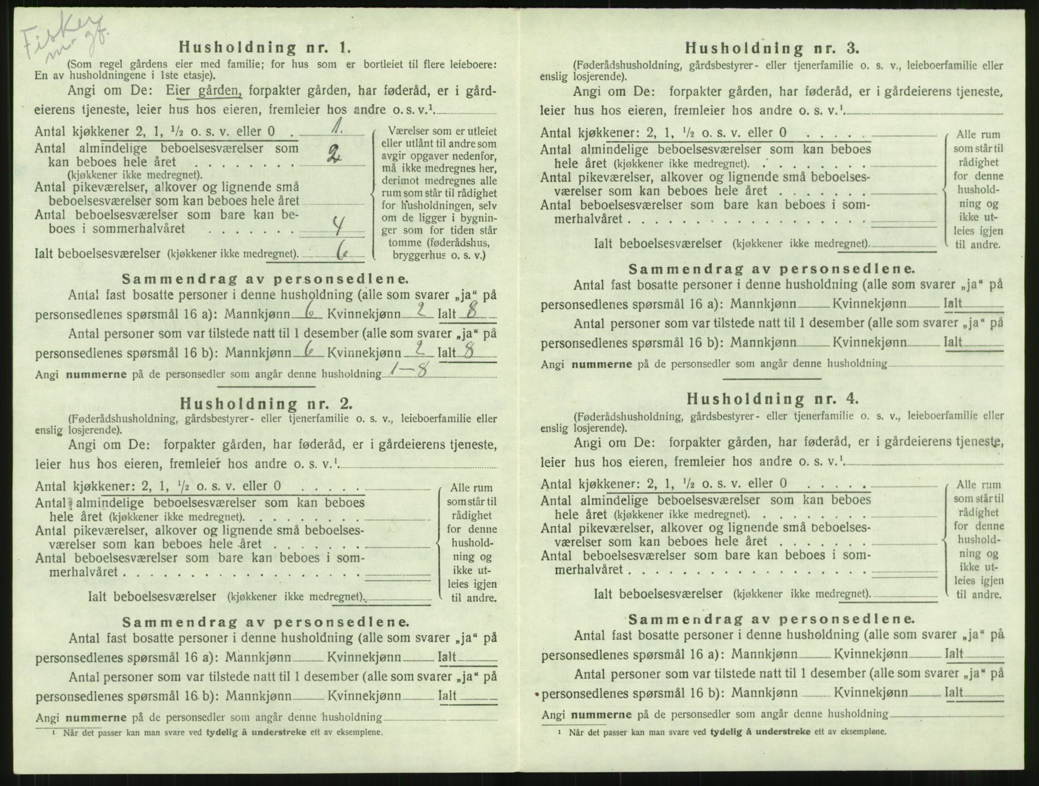 SAT, 1920 census for Aure, 1920, p. 209