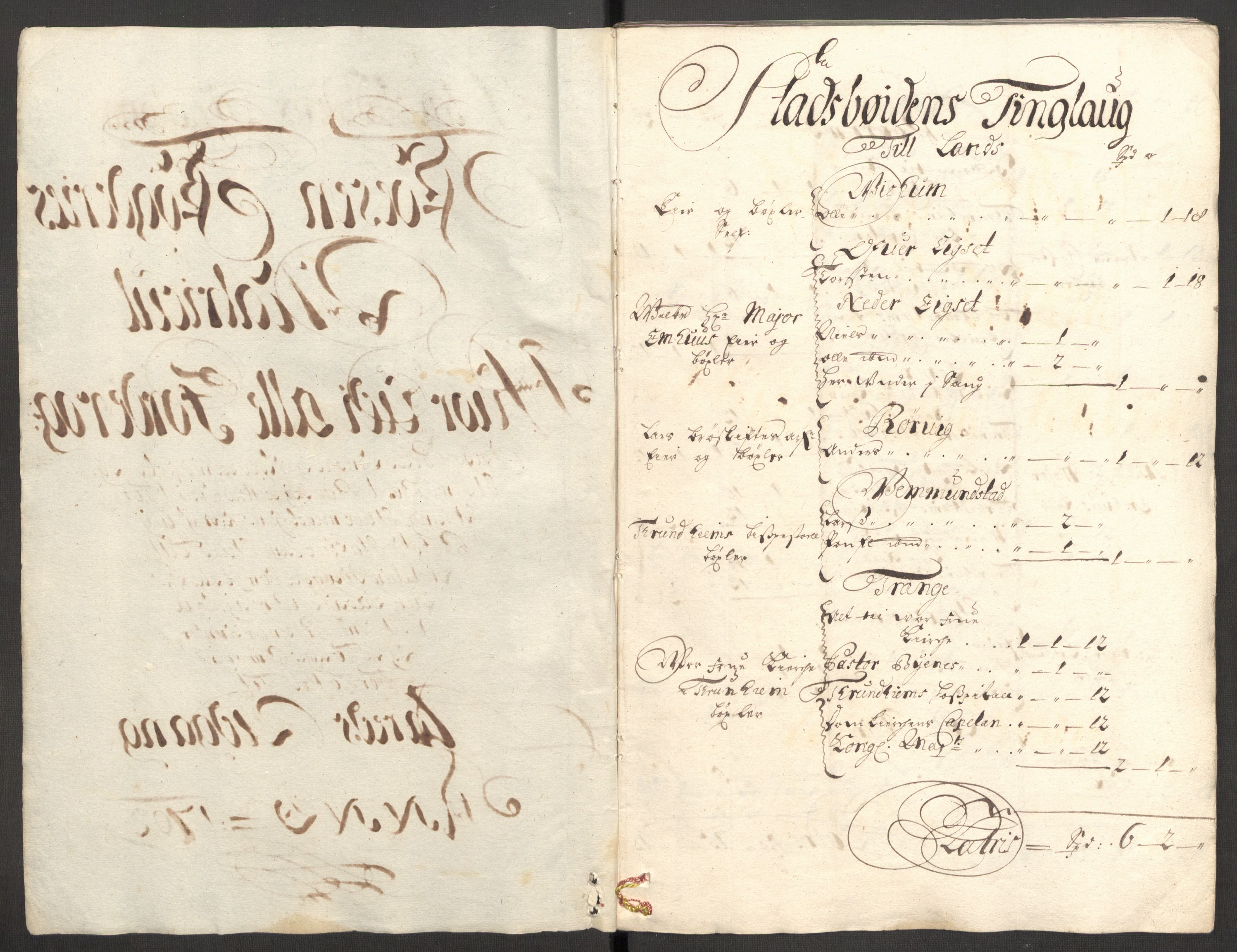 Rentekammeret inntil 1814, Reviderte regnskaper, Fogderegnskap, RA/EA-4092/R57/L3855: Fogderegnskap Fosen, 1702-1703, p. 60