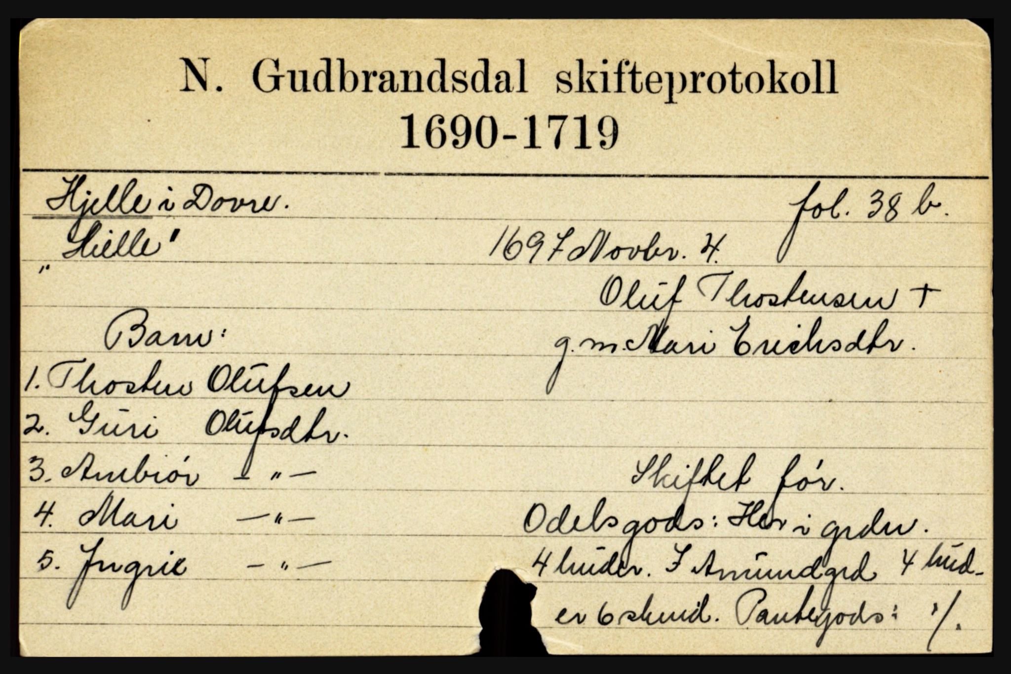 Nord-Gudbrandsdal tingrett, SAH/TING-002/J, 1658-1900, p. 5165