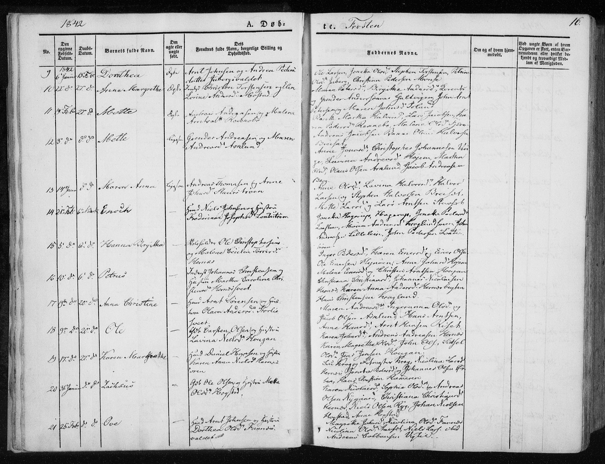 Ministerialprotokoller, klokkerbøker og fødselsregistre - Nord-Trøndelag, SAT/A-1458/713/L0115: Parish register (official) no. 713A06, 1838-1851, p. 16