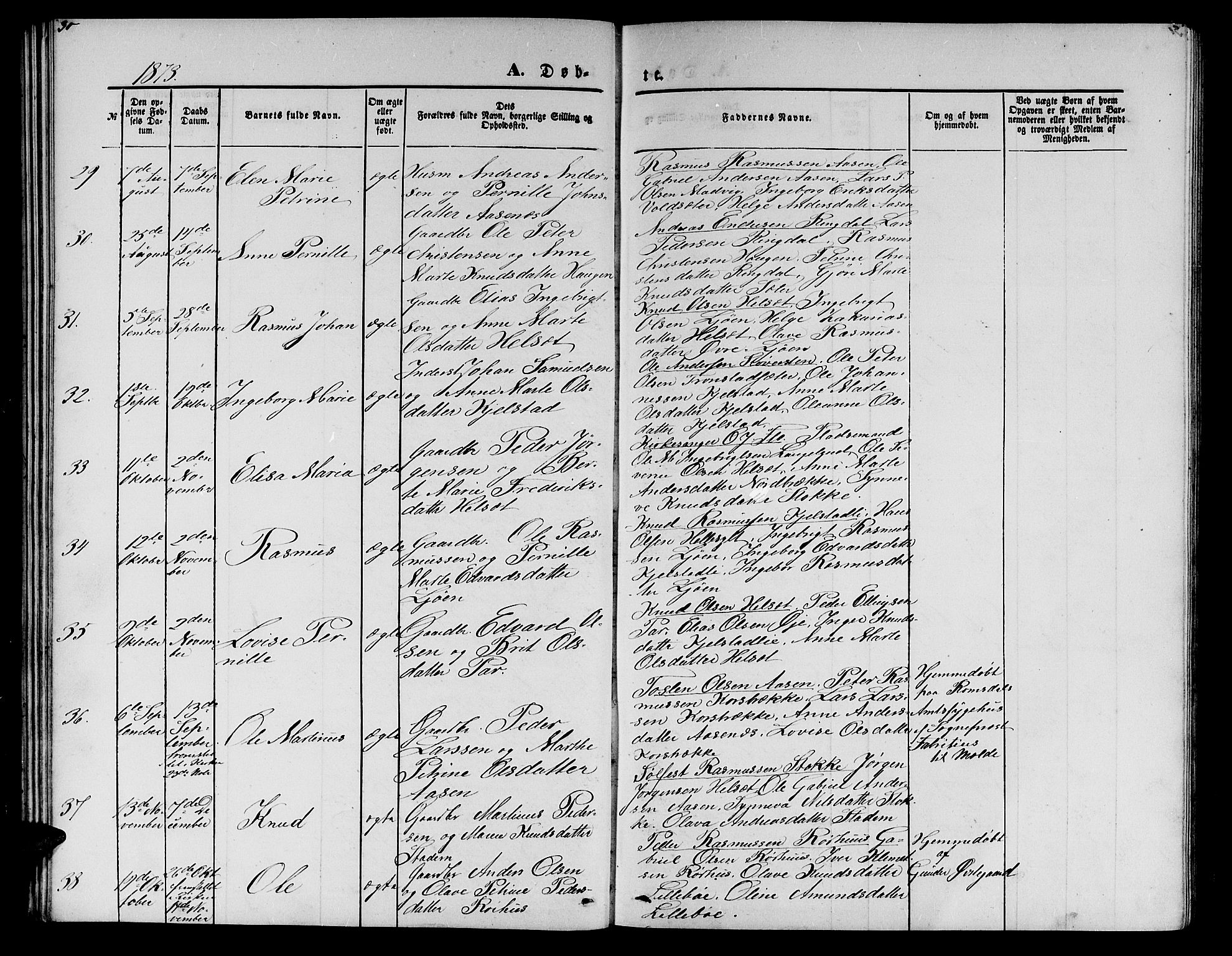 Ministerialprotokoller, klokkerbøker og fødselsregistre - Møre og Romsdal, SAT/A-1454/517/L0229: Parish register (copy) no. 517C02, 1864-1879, p. 30