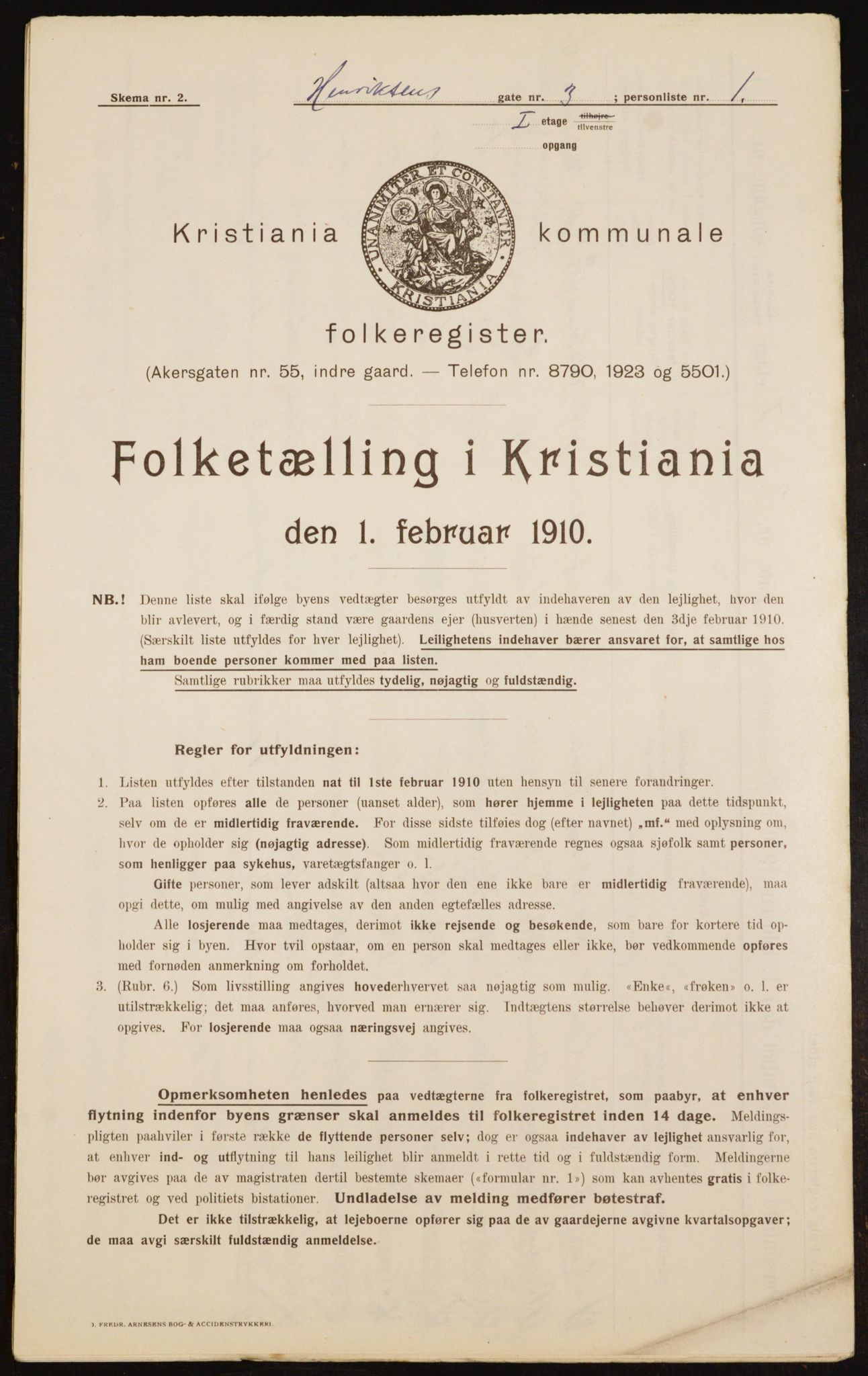 OBA, Municipal Census 1910 for Kristiania, 1910, p. 37813