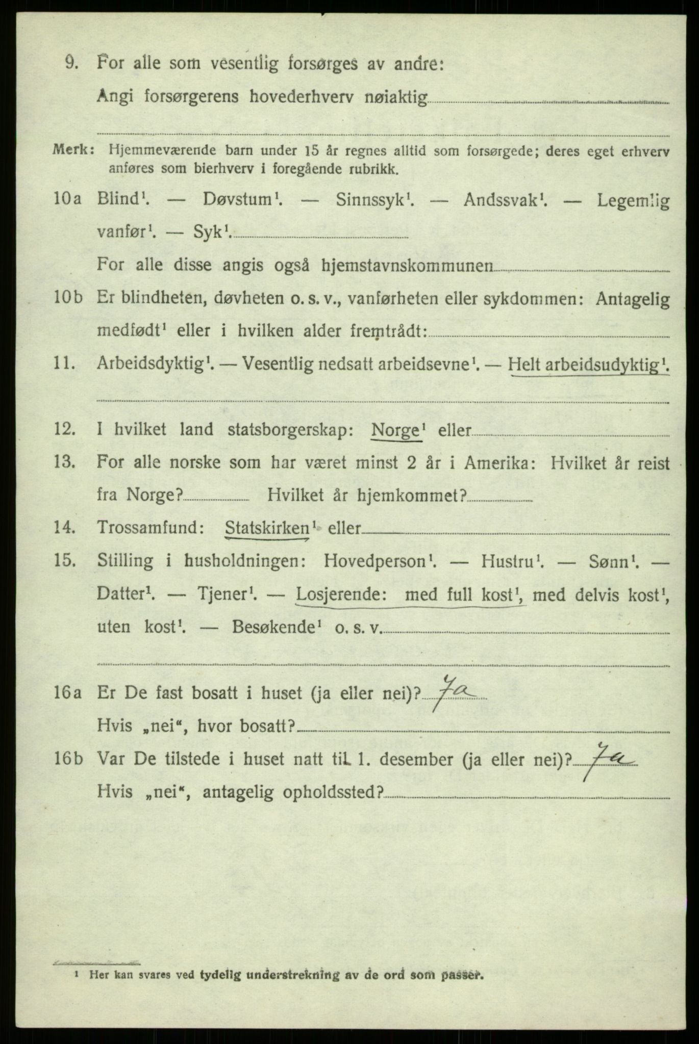 SAB, 1920 census for Åsane, 1920, p. 2830