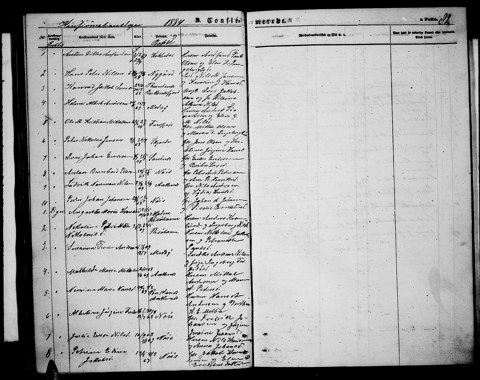 Ministerialprotokoller, klokkerbøker og fødselsregistre - Nordland, SAT/A-1459/898/L1426: Parish register (copy) no. 898C01, 1869-1886, p. 82