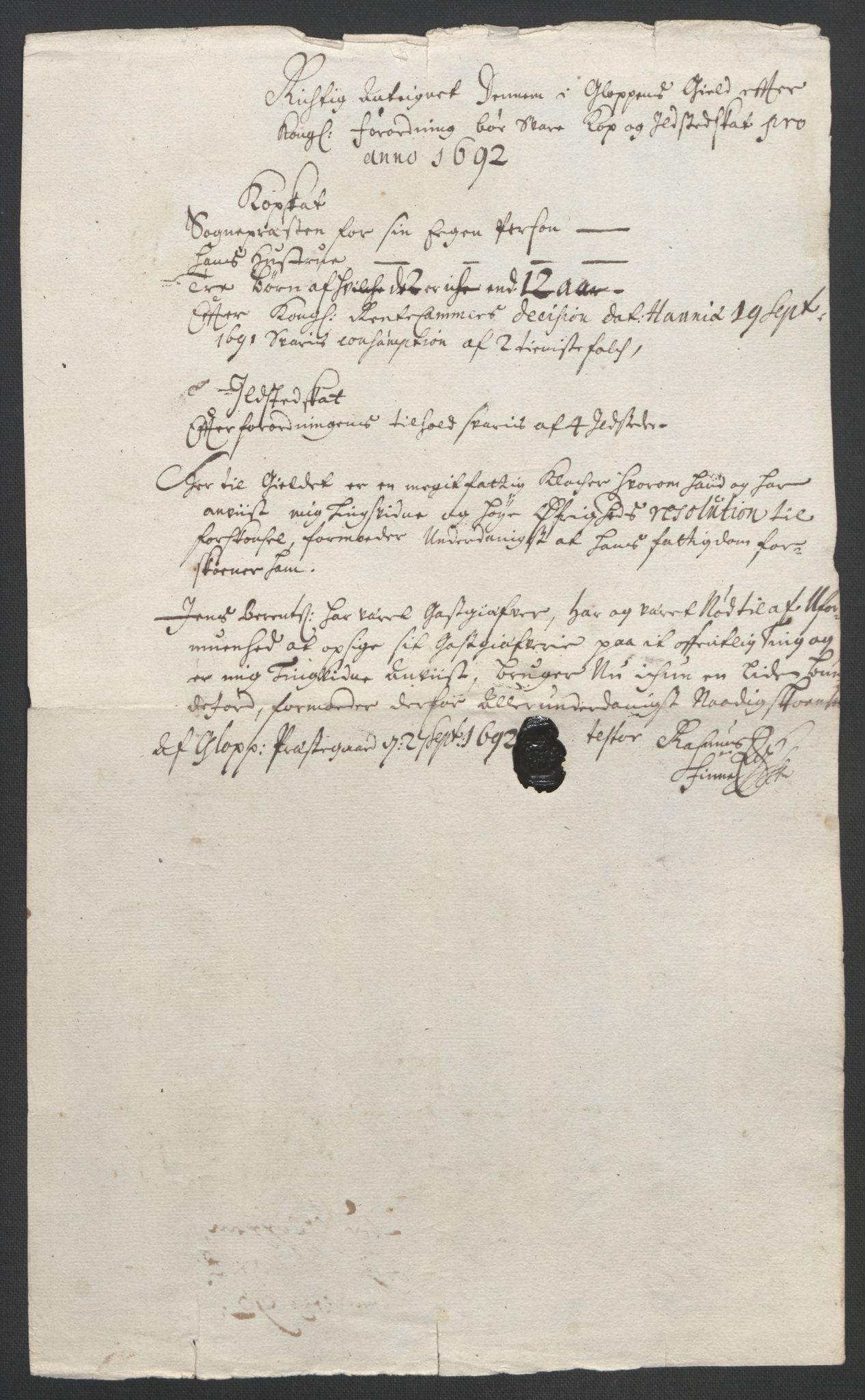 Rentekammeret inntil 1814, Reviderte regnskaper, Fogderegnskap, RA/EA-4092/R53/L3420: Fogderegnskap Sunn- og Nordfjord, 1691-1692, p. 336