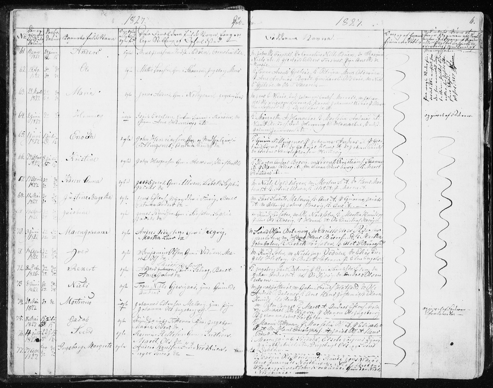 Ministerialprotokoller, klokkerbøker og fødselsregistre - Sør-Trøndelag, SAT/A-1456/634/L0528: Parish register (official) no. 634A04, 1827-1842, p. 6