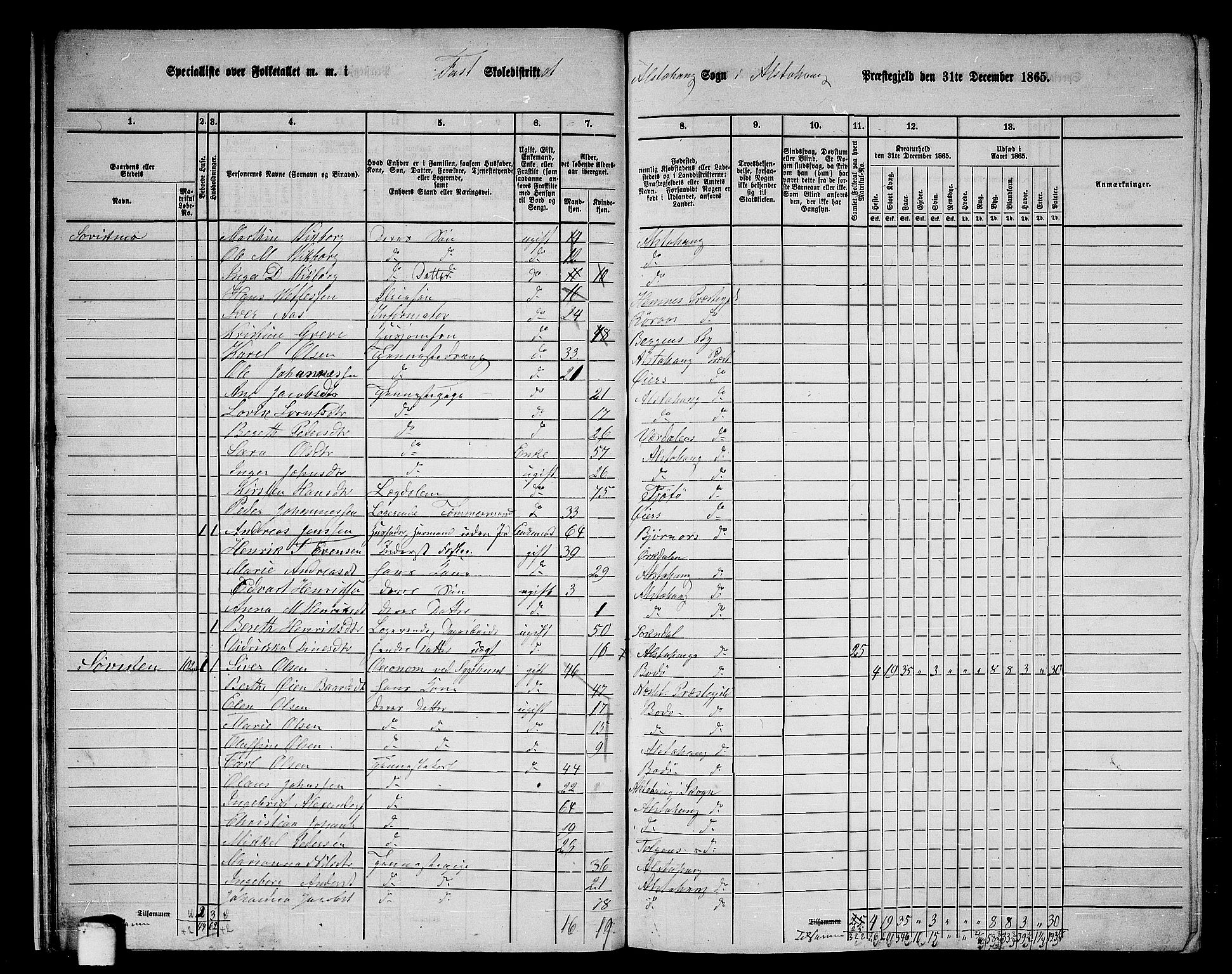 RA, 1865 census for Alstahaug, 1865, p. 24