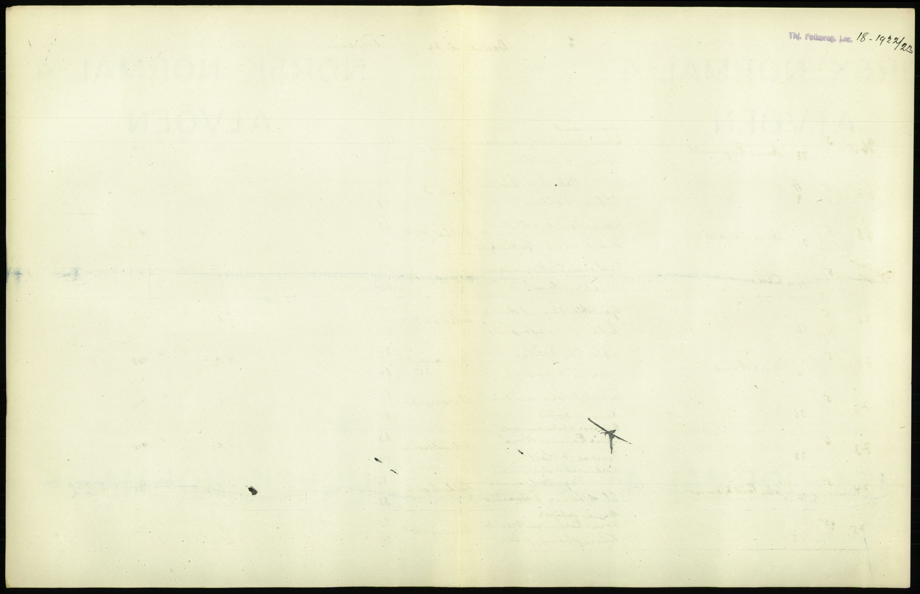 Statistisk sentralbyrå, Sosiodemografiske emner, Befolkning, AV/RA-S-2228/D/Df/Dfc/Dfcb/L0039: Trondheim: Levendefødte menn og kvinner., 1922, p. 45