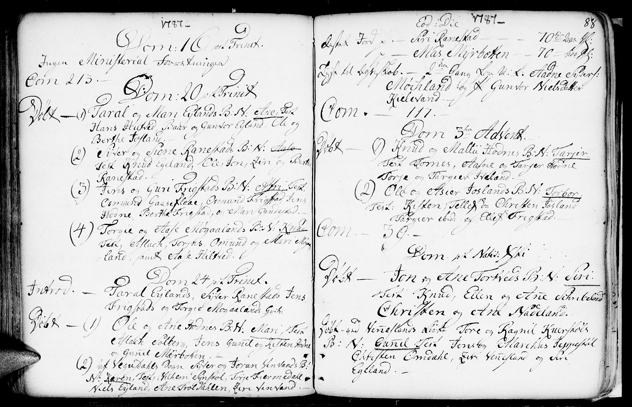 Evje sokneprestkontor, AV/SAK-1111-0008/F/Fa/Fac/L0002: Parish register (official) no. A 2, 1765-1816, p. 88