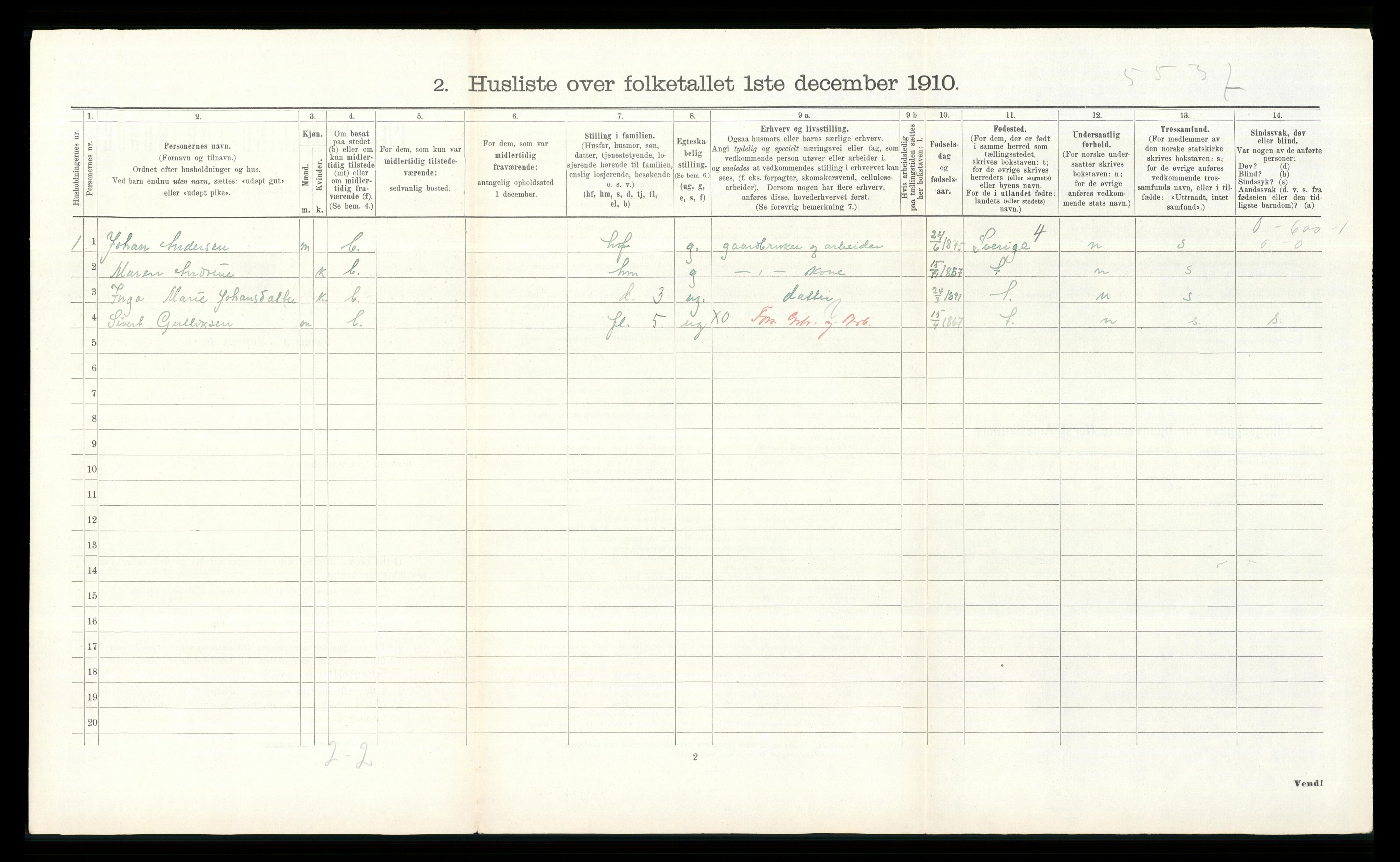 RA, 1910 census for Øvre Eiker, 1910, p. 2490