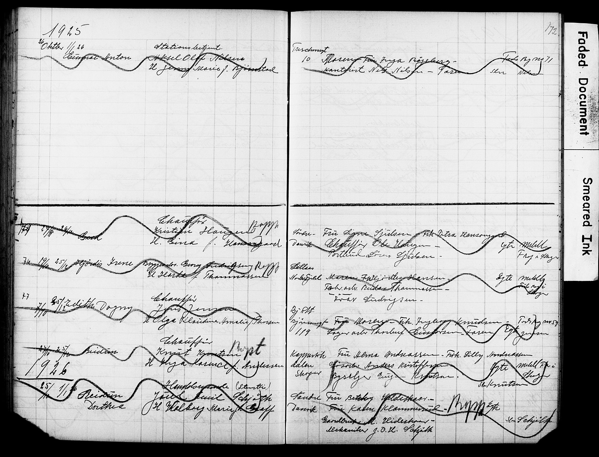 Strømsø kirkebøker, AV/SAKO-A-246/Y/Ya/L0007: Parish register draft no. I 7, 1915-1932, p. 172