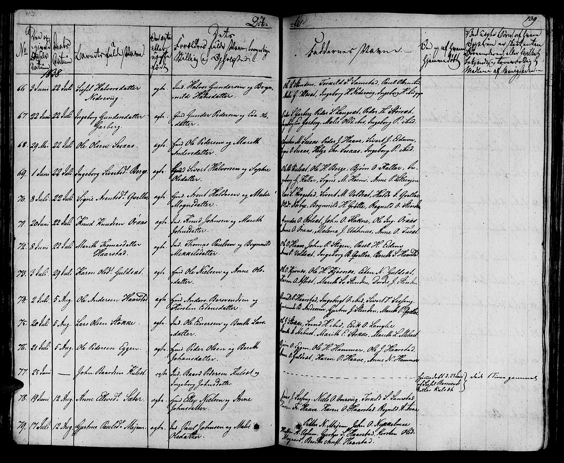 Ministerialprotokoller, klokkerbøker og fødselsregistre - Sør-Trøndelag, AV/SAT-A-1456/695/L1143: Parish register (official) no. 695A05 /1, 1824-1842, p. 139