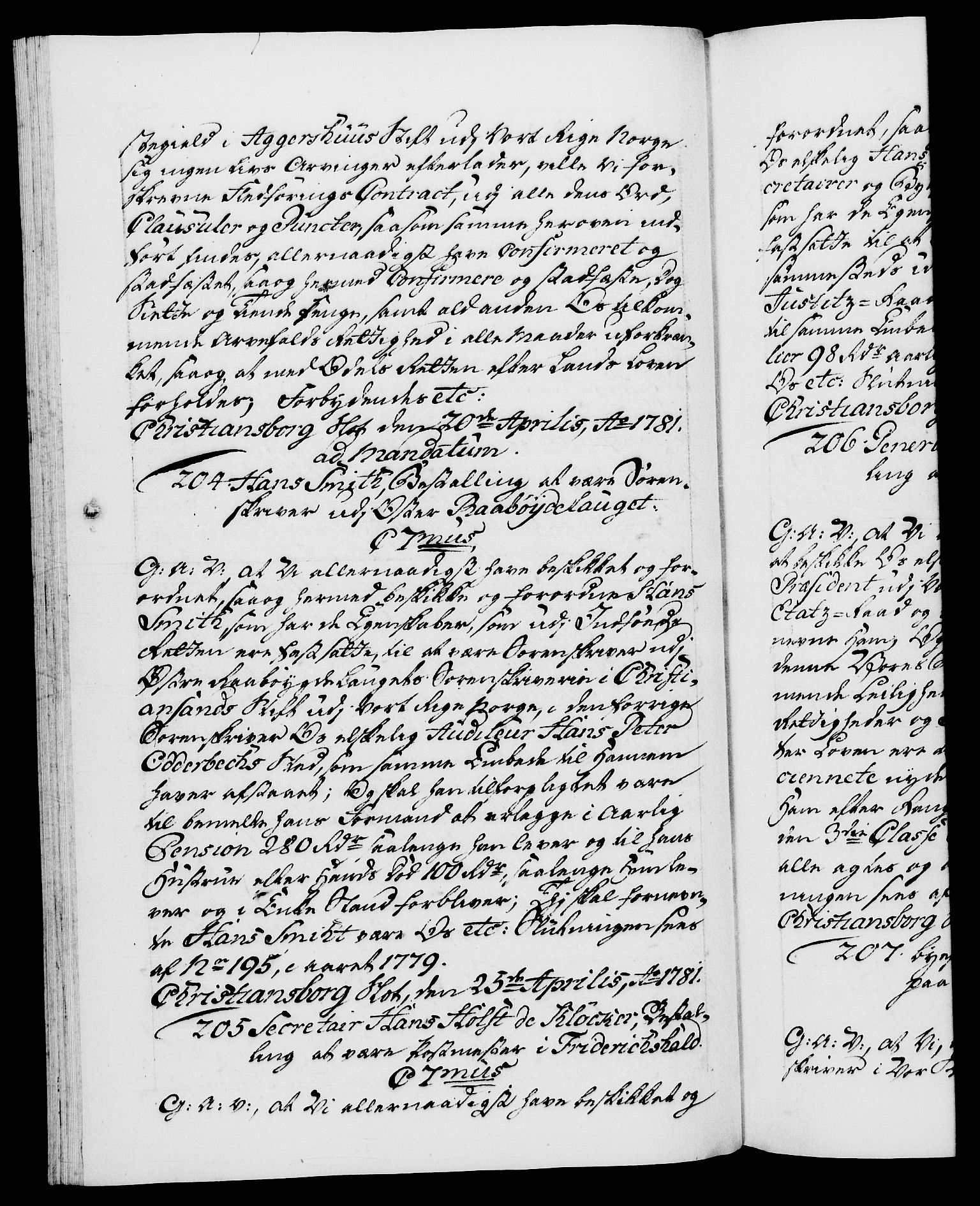 Danske Kanselli 1572-1799, AV/RA-EA-3023/F/Fc/Fca/Fcaa/L0048: Norske registre, 1779-1781, p. 540b