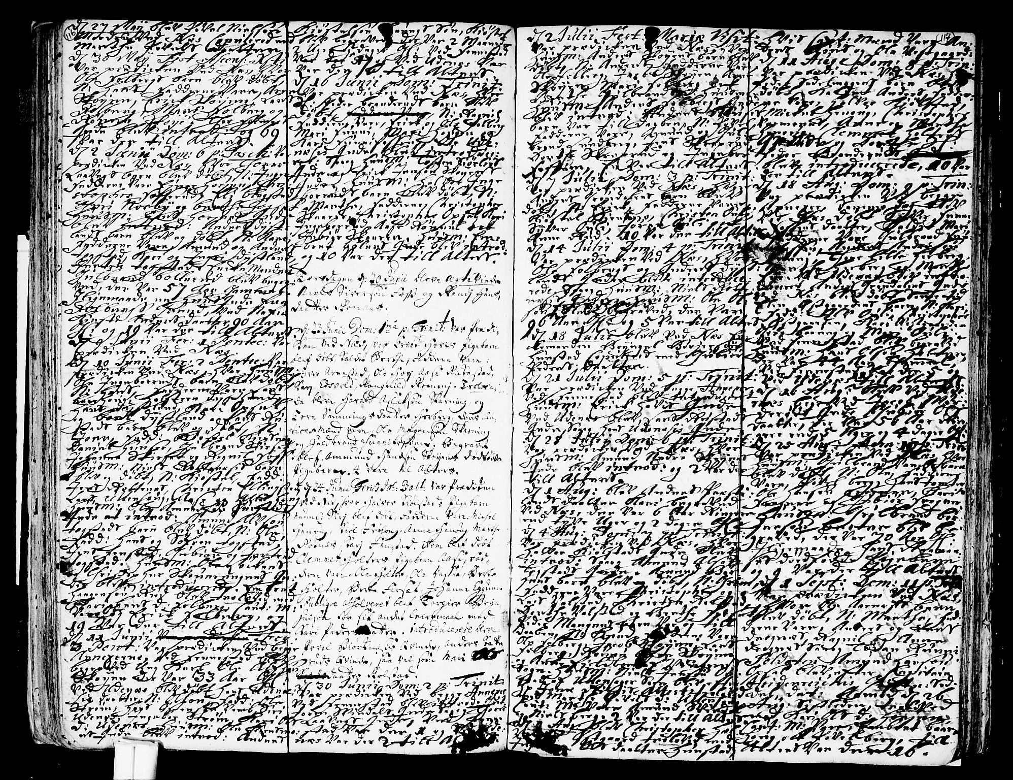 Nes prestekontor Kirkebøker, AV/SAO-A-10410/F/Fa/L0002: Parish register (official) no. I 2, 1717-1734, p. 116-117