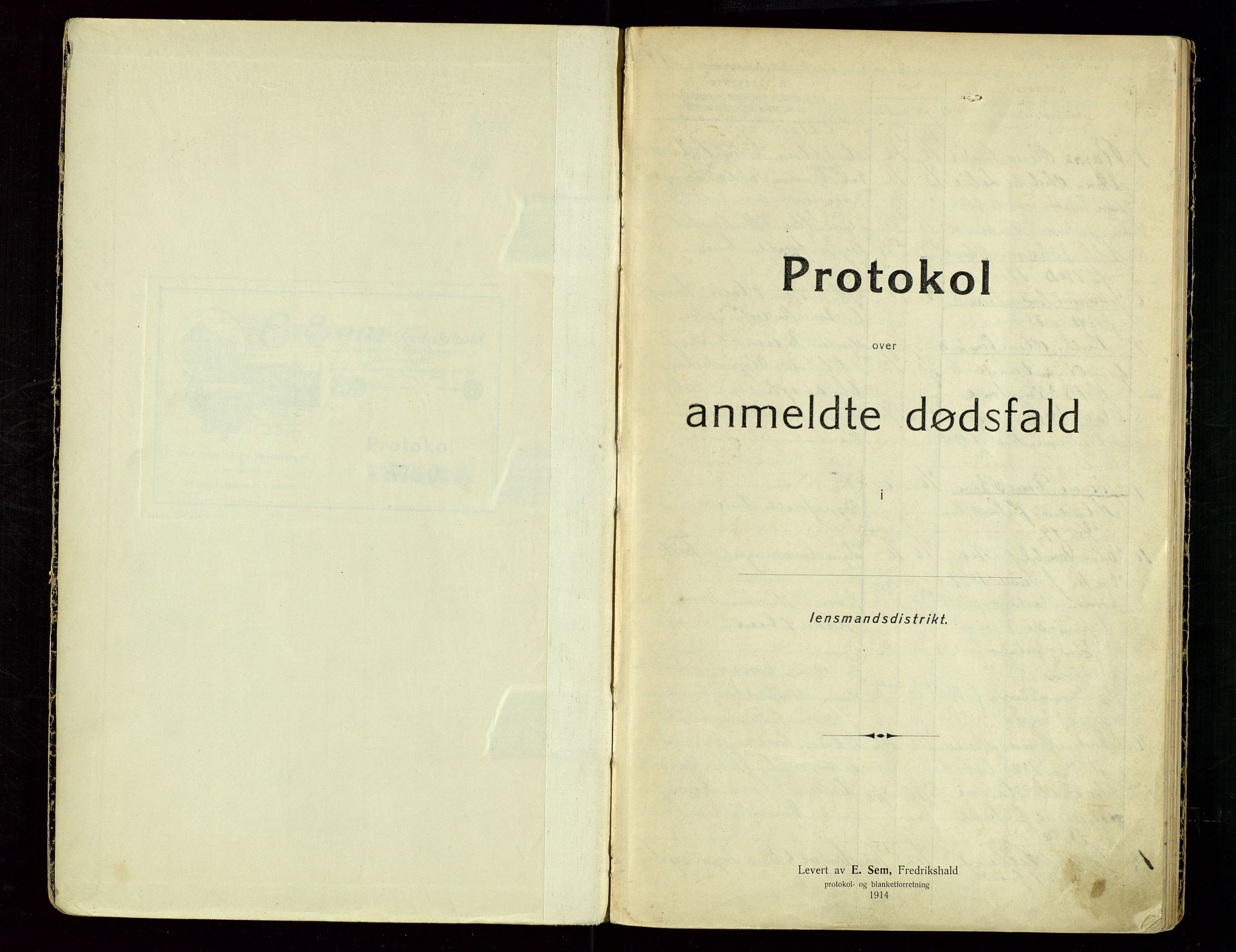 Sand lensmannskontor, AV/SAST-A-100415/Gga/L0001: "Protokol over anmeldte dødsfall", 1919-1942