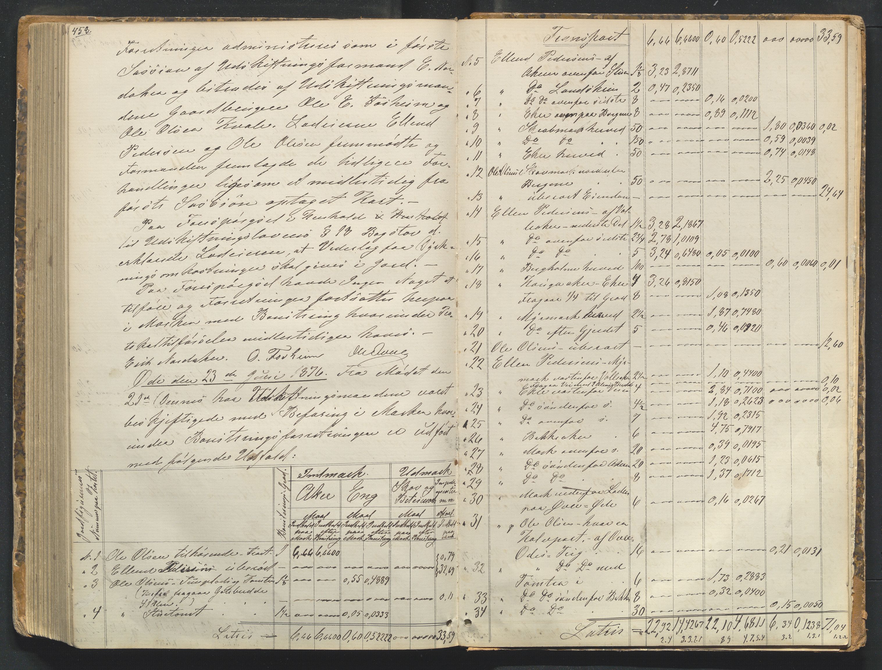 Utskiftningsformannen i Oppland fylke, AV/SAH-JORDSKIFTEO-001/H/Ha/Hag/L0003/0001: Forhandlingsprotokoller / Forhandlingsprotokoll - Valdres, 1871-1876, p. 438-439