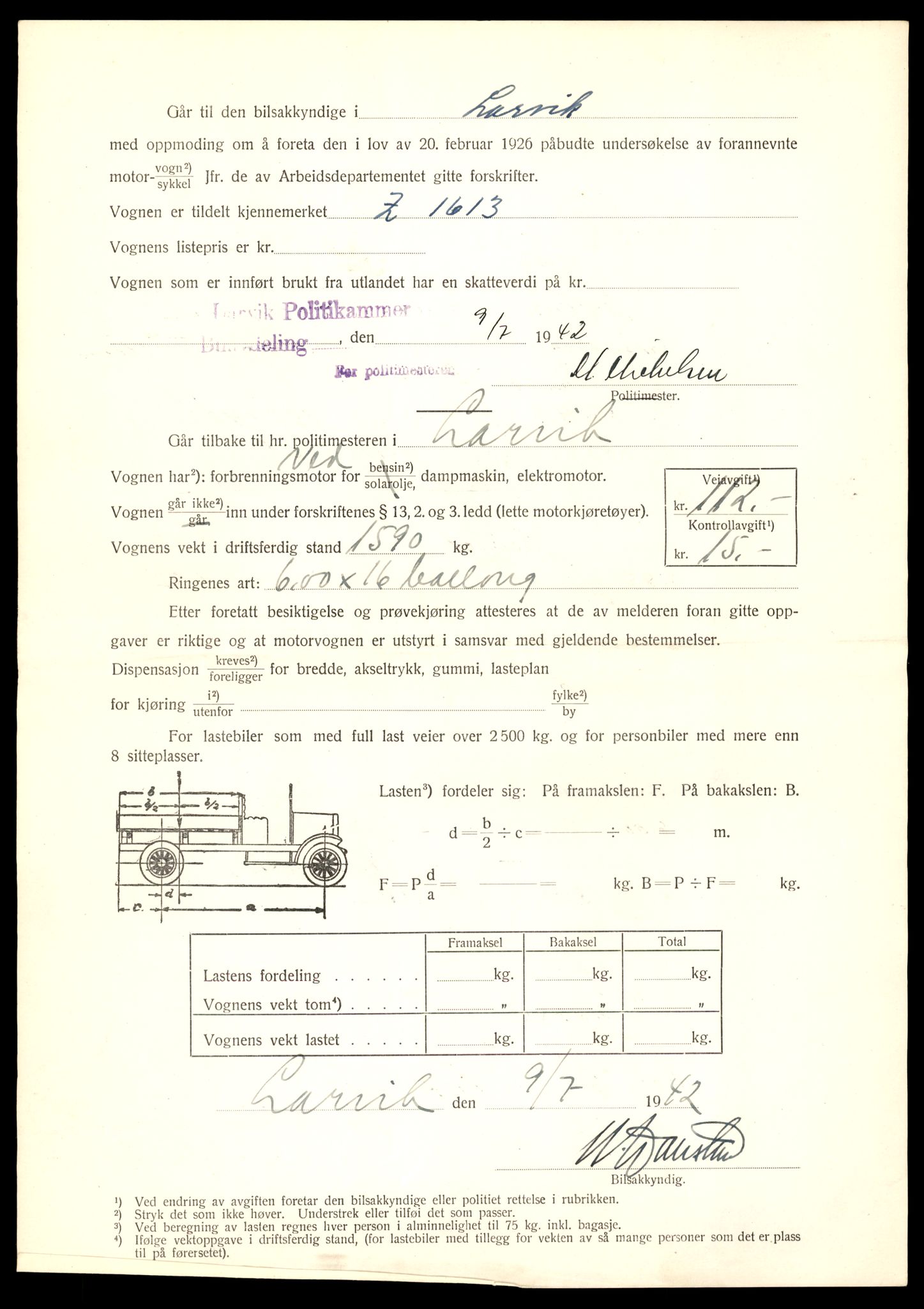 Møre og Romsdal vegkontor - Ålesund trafikkstasjon, AV/SAT-A-4099/F/Fe/L0022: Registreringskort for kjøretøy T 10584 - T 10694, 1927-1998, p. 1242