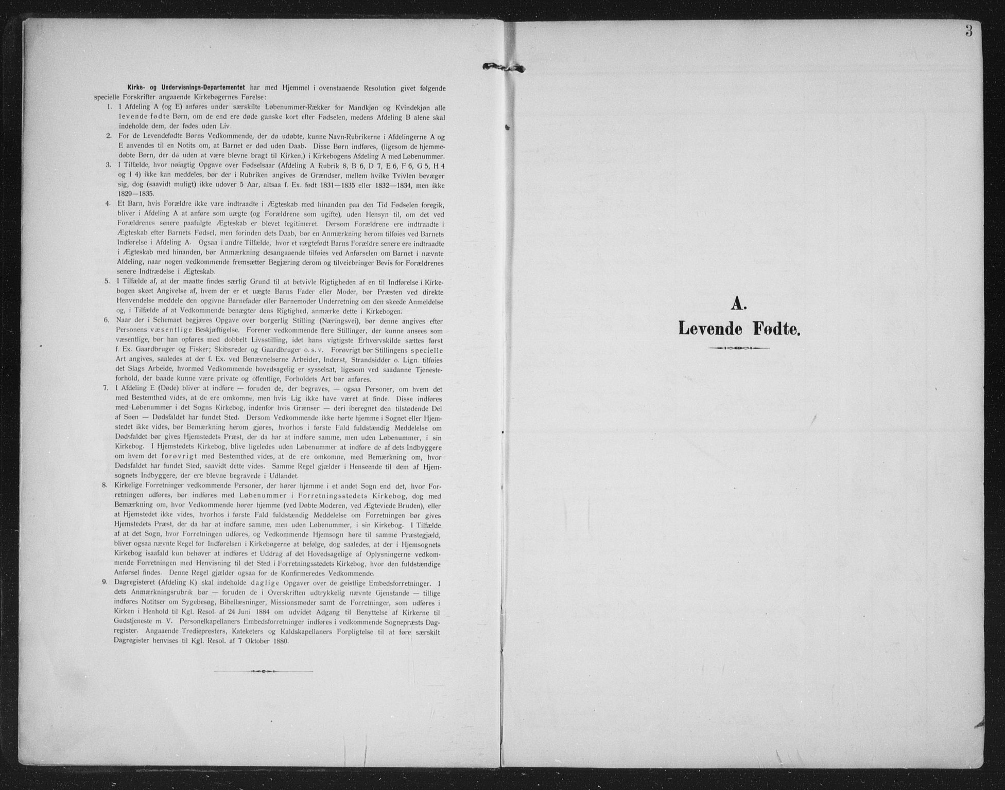 Kopervik sokneprestkontor, SAST/A-101850/H/Ha/Haa/L0005: Parish register (official) no. A 5, 1906-1924, p. 3