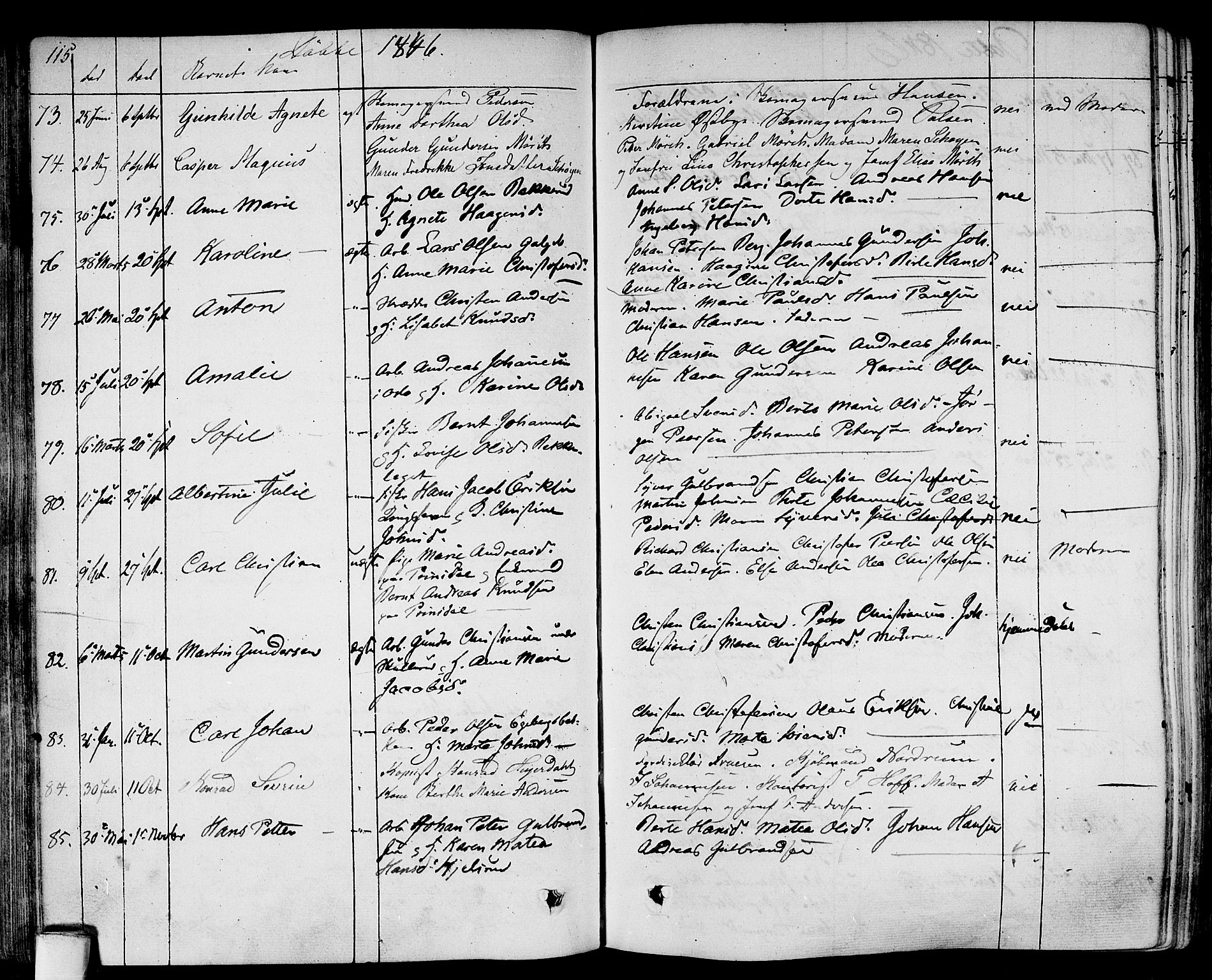 Gamlebyen prestekontor Kirkebøker, SAO/A-10884/F/Fa/L0003: Parish register (official) no. 3, 1829-1849, p. 115