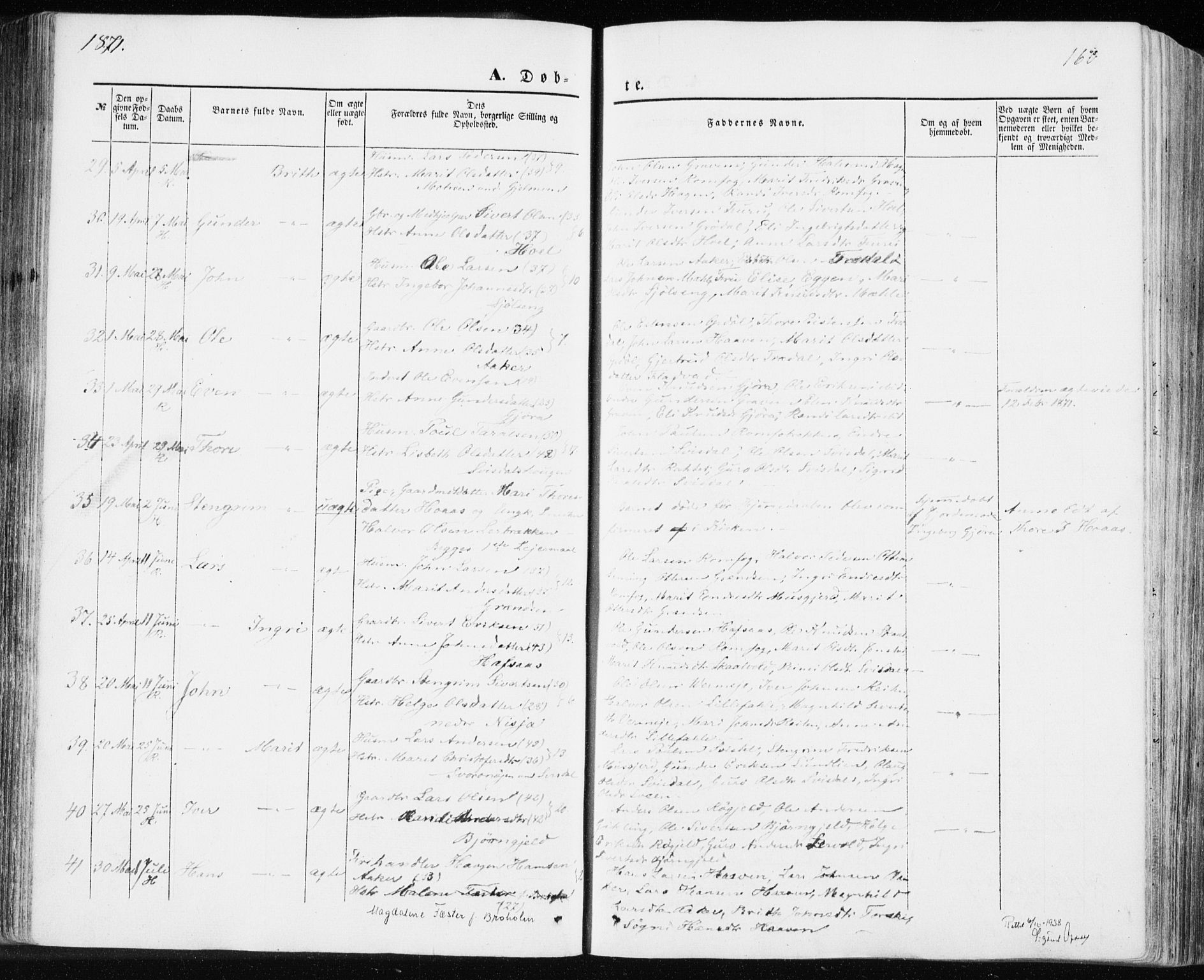 Ministerialprotokoller, klokkerbøker og fødselsregistre - Møre og Romsdal, AV/SAT-A-1454/590/L1013: Parish register (official) no. 590A05, 1847-1877, p. 160