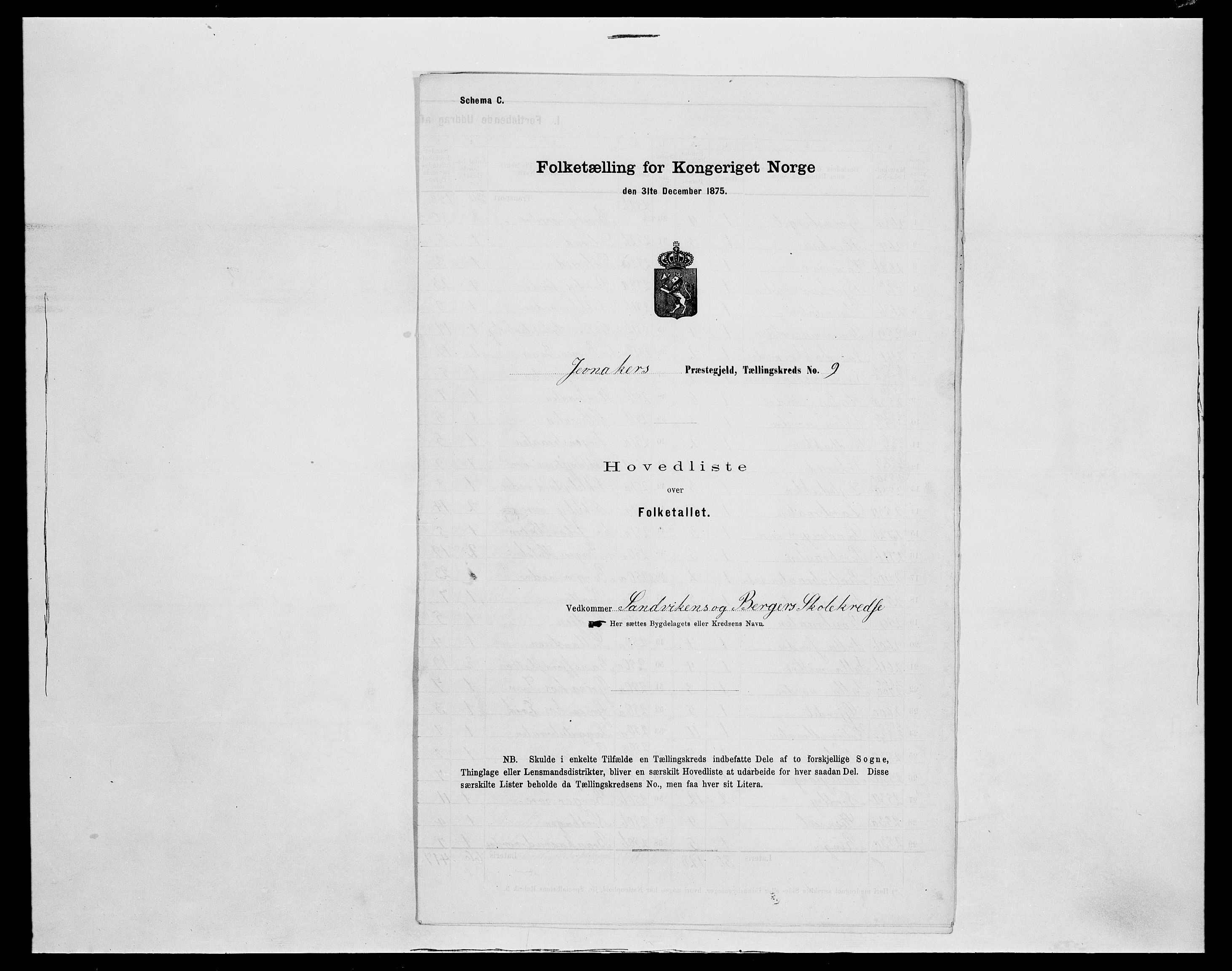 SAH, 1875 census for 0532P Jevnaker, 1875, p. 44