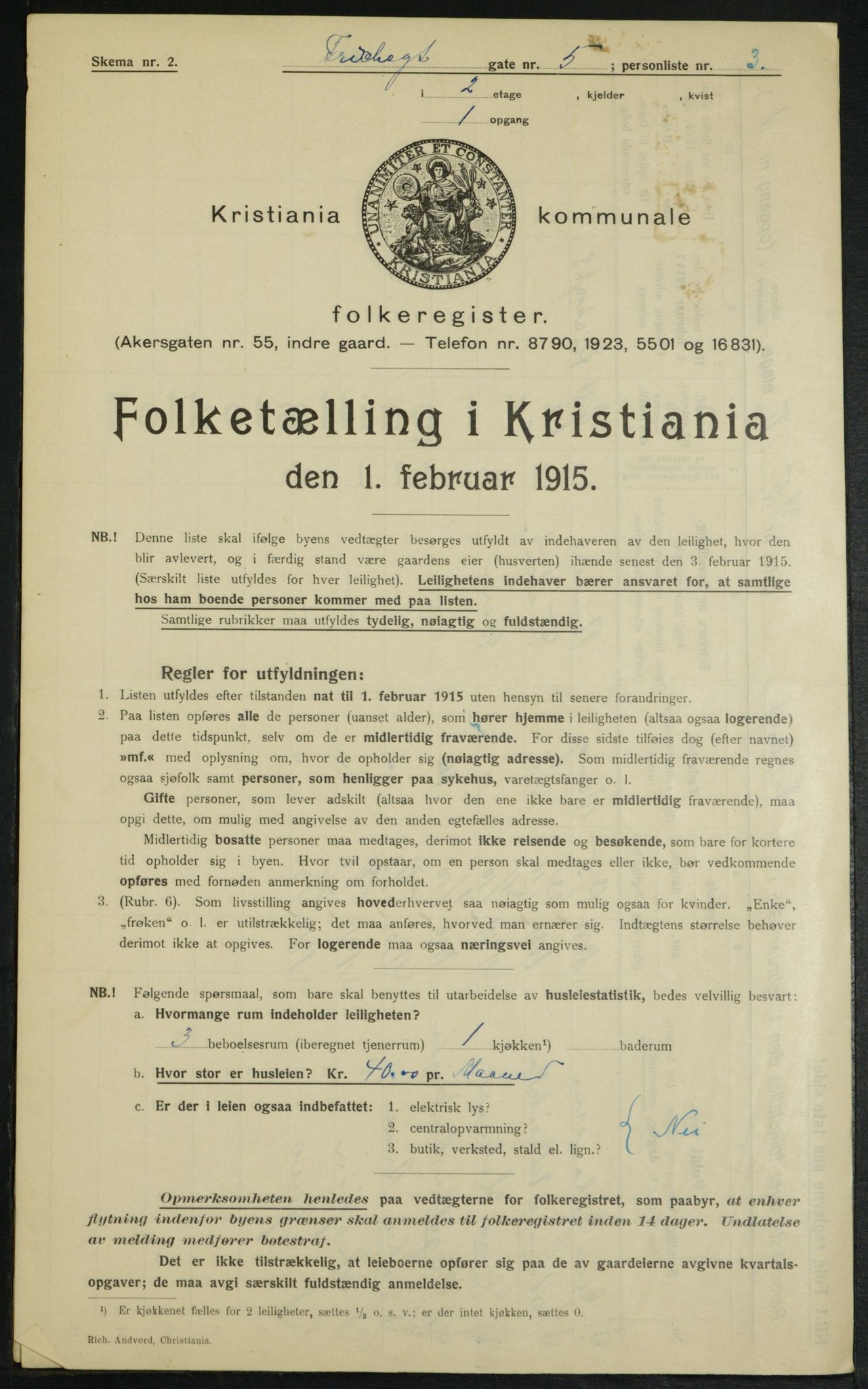 OBA, Municipal Census 1915 for Kristiania, 1915, p. 26415