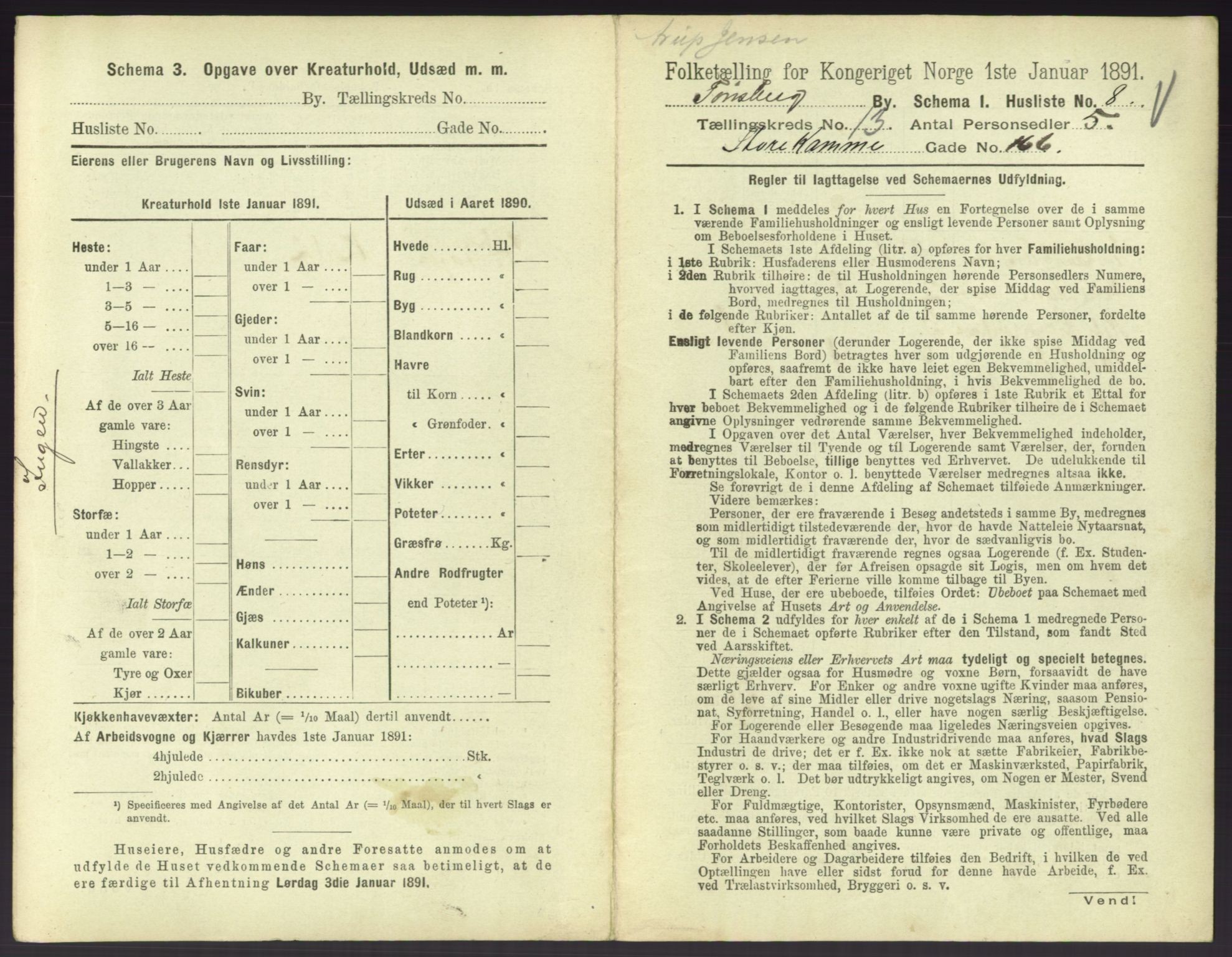 RA, 1891 census for 0705 Tønsberg, 1891, p. 502