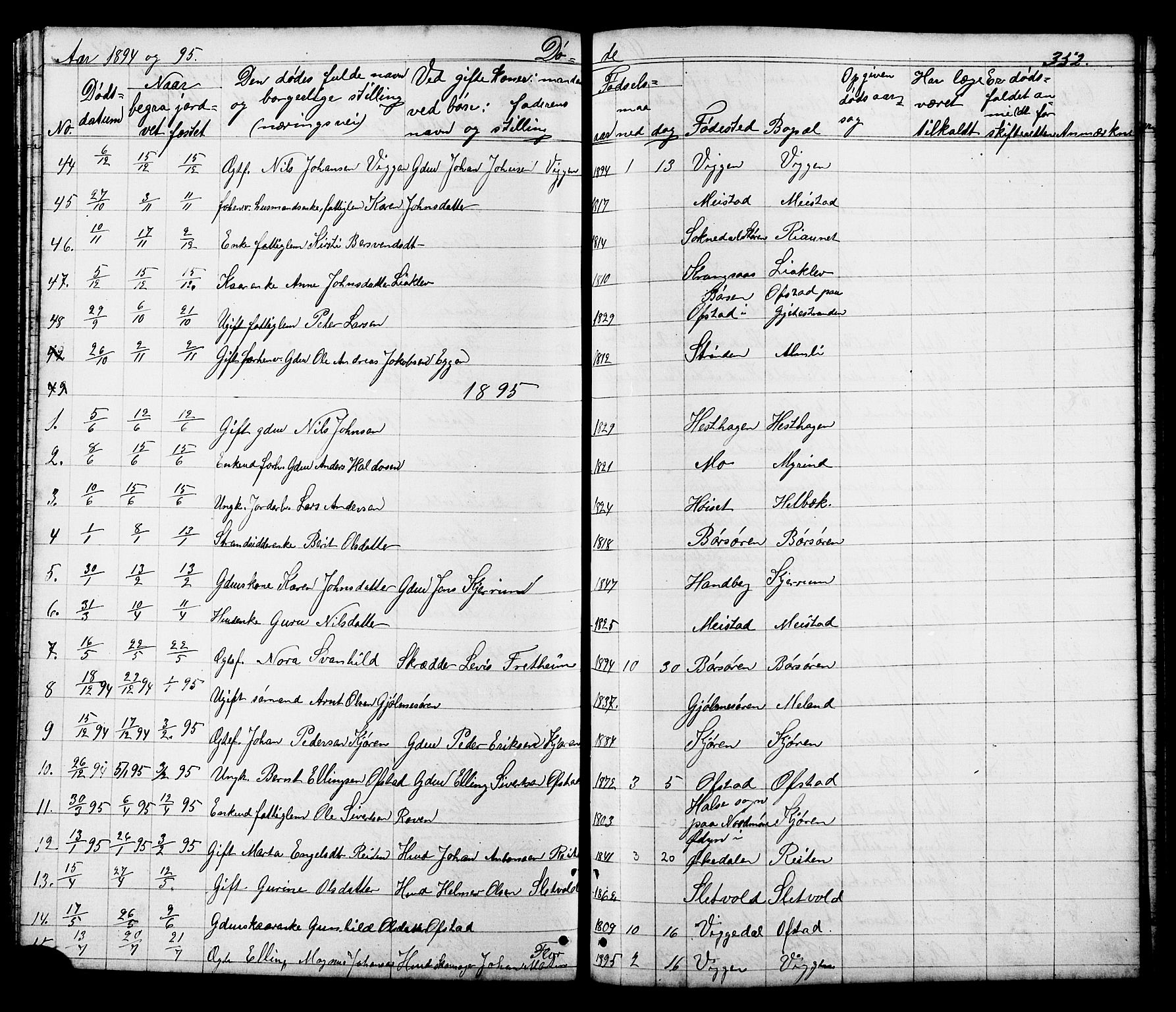 Ministerialprotokoller, klokkerbøker og fødselsregistre - Sør-Trøndelag, SAT/A-1456/665/L0777: Parish register (copy) no. 665C02, 1867-1915, p. 352