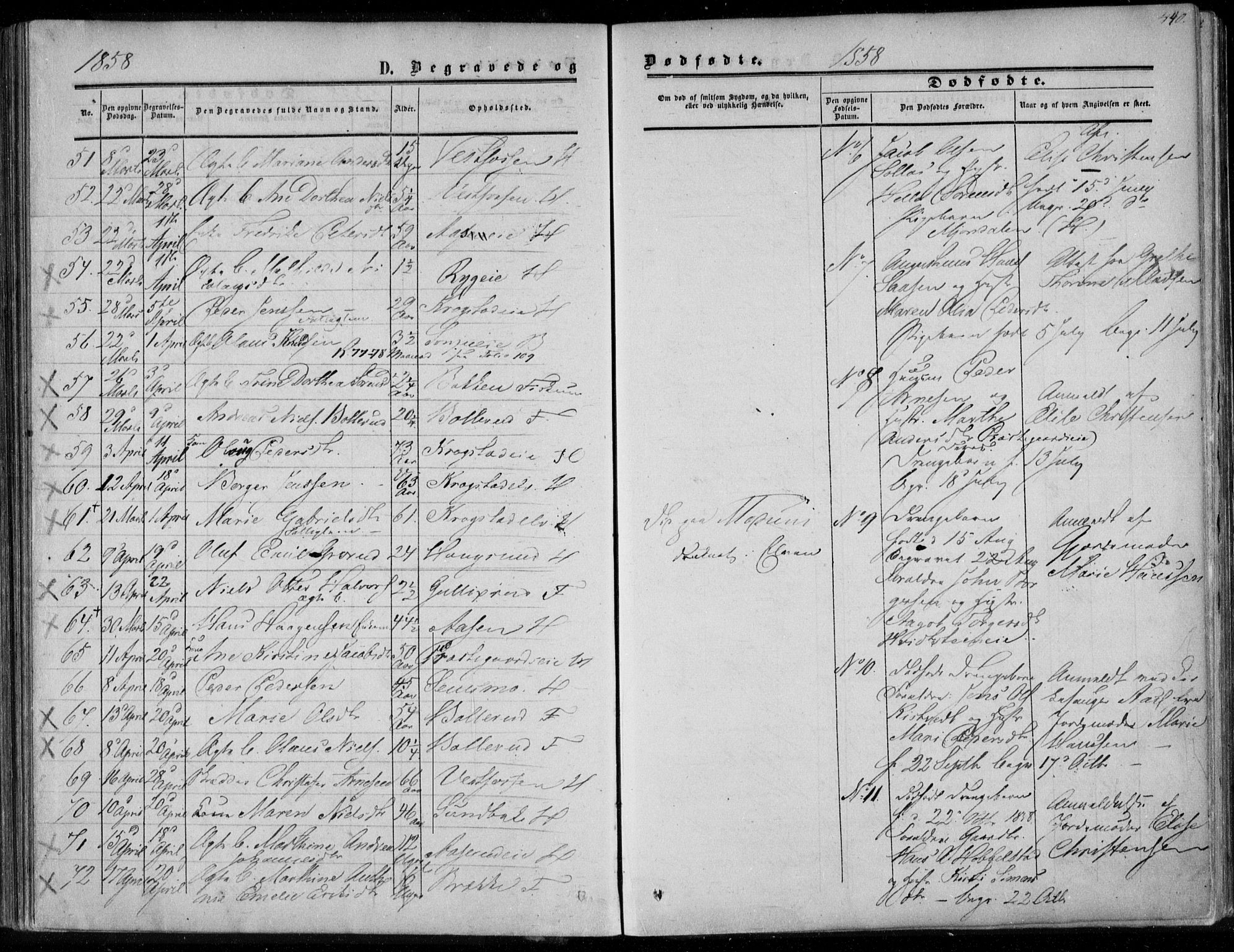 Eiker kirkebøker, AV/SAKO-A-4/F/Fa/L0015b: Parish register (official) no. I 15B, 1854-1860, p. 440