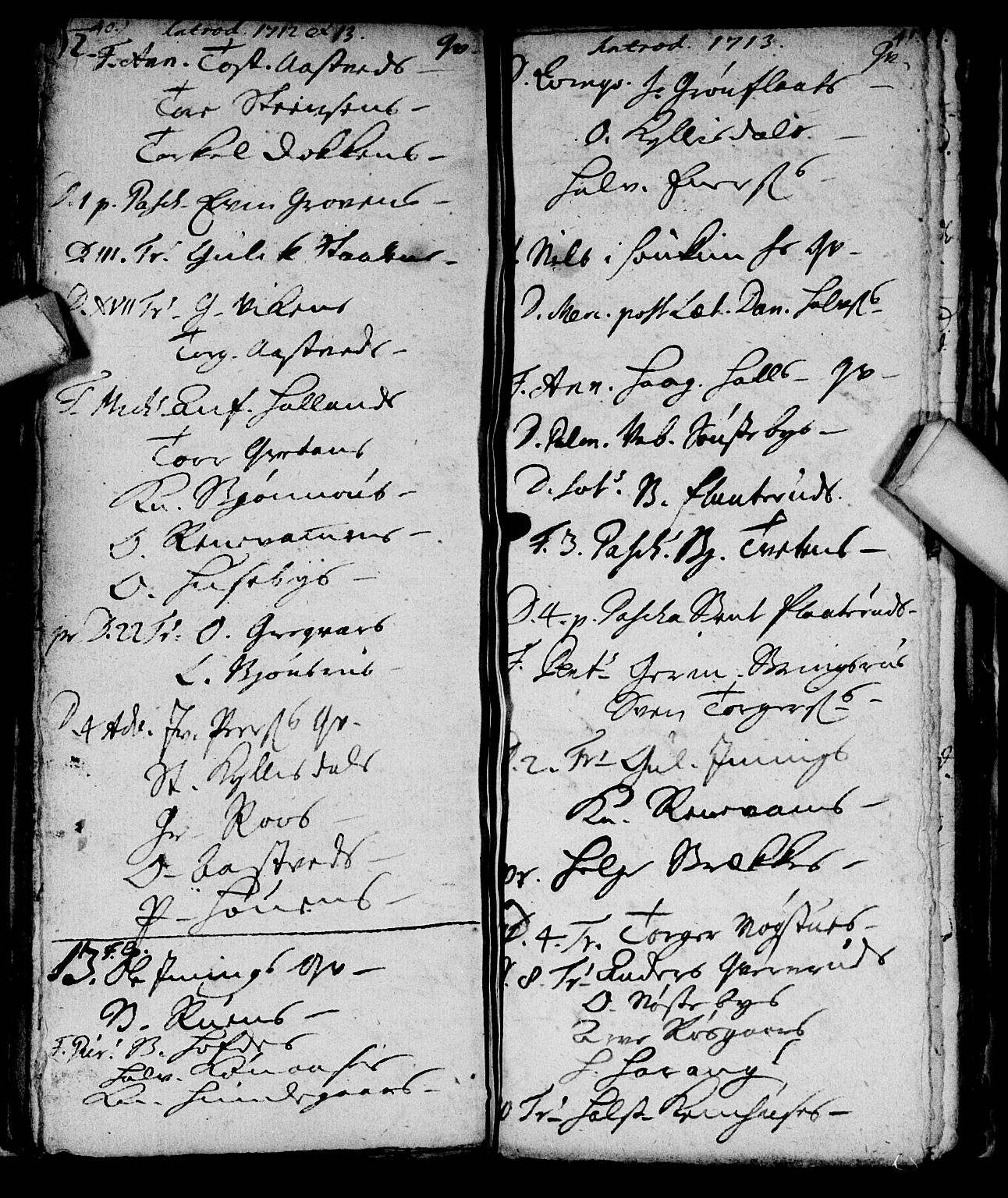 Nore kirkebøker, SAKO/A-238/F/Fc/L0001: Parish register (official) no. III 1, 1696-1714, p. 40-41
