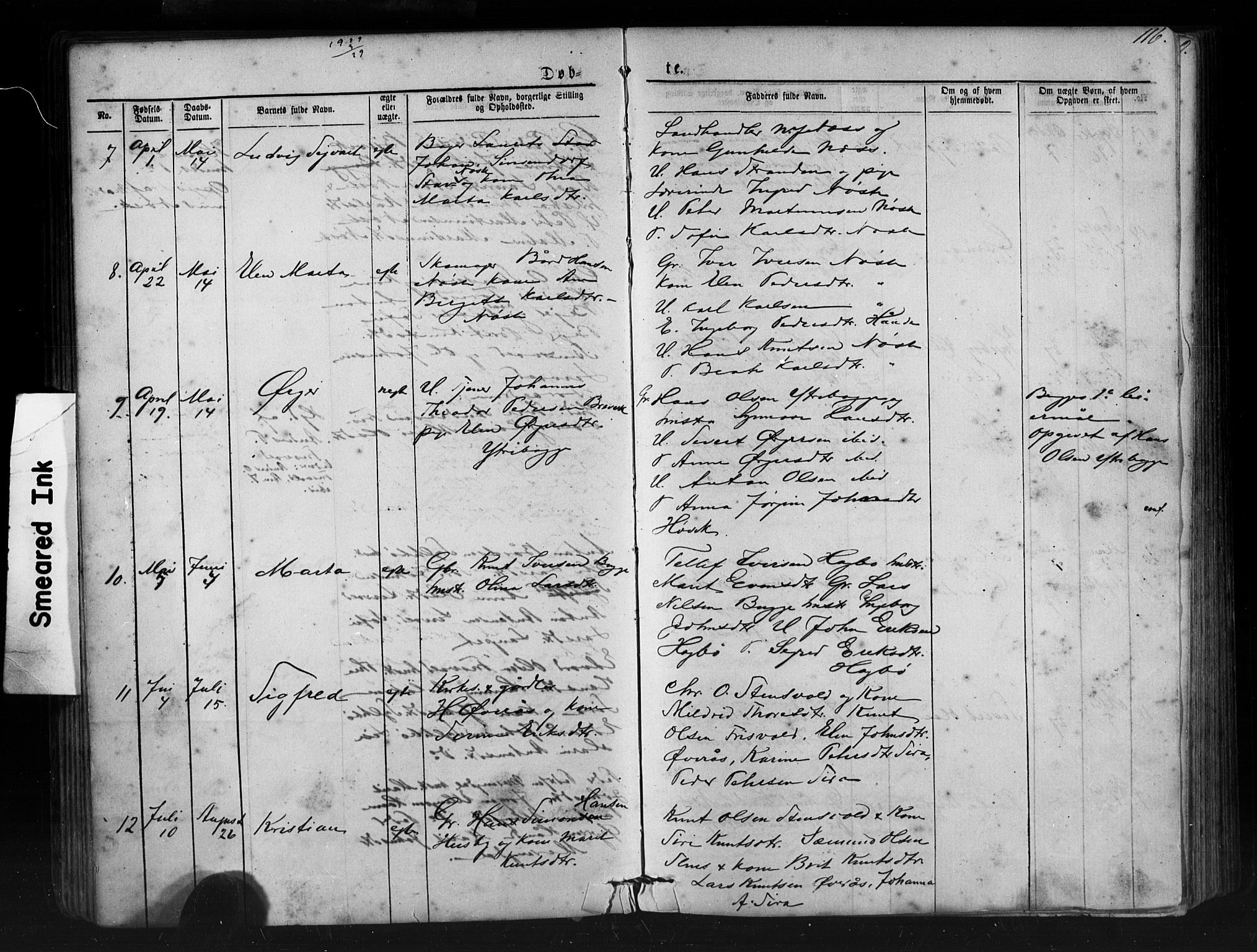Ministerialprotokoller, klokkerbøker og fødselsregistre - Møre og Romsdal, SAT/A-1454/552/L0638: Parish register (copy) no. 552C01, 1867-1902, p. 116