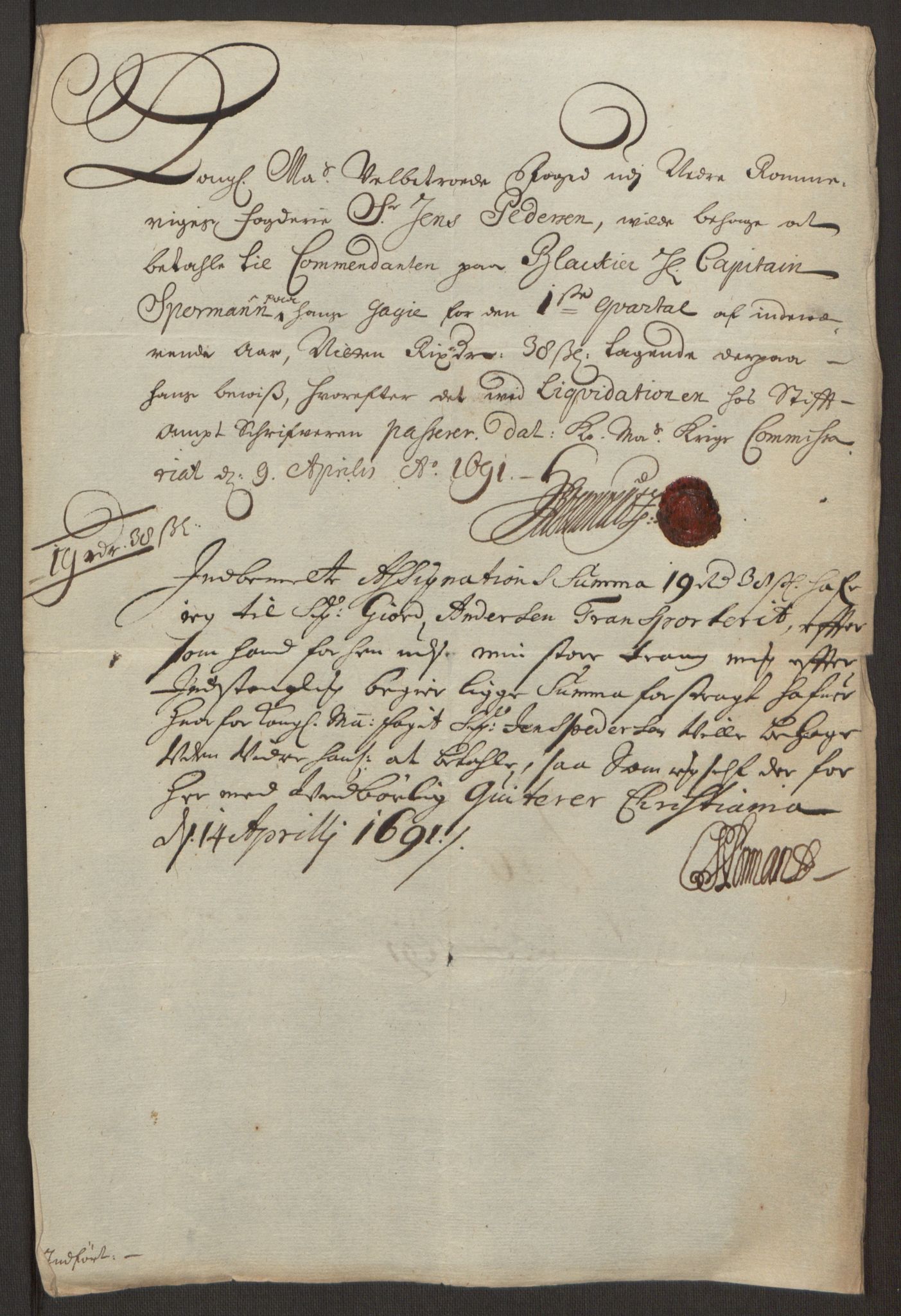 Rentekammeret inntil 1814, Reviderte regnskaper, Fogderegnskap, AV/RA-EA-4092/R11/L0575: Fogderegnskap Nedre Romerike, 1691, p. 208