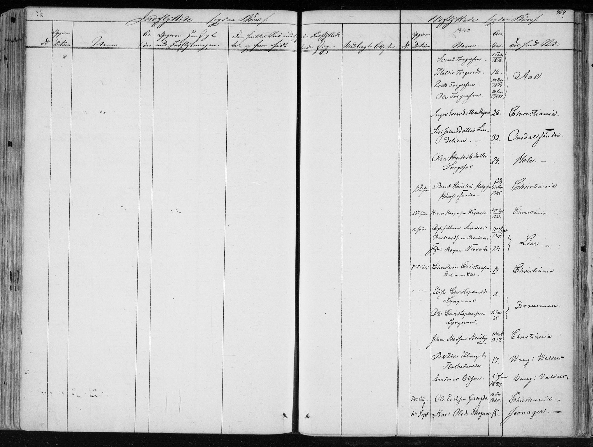 Norderhov kirkebøker, AV/SAKO-A-237/F/Fa/L0010: Parish register (official) no. 10, 1837-1847, p. 464