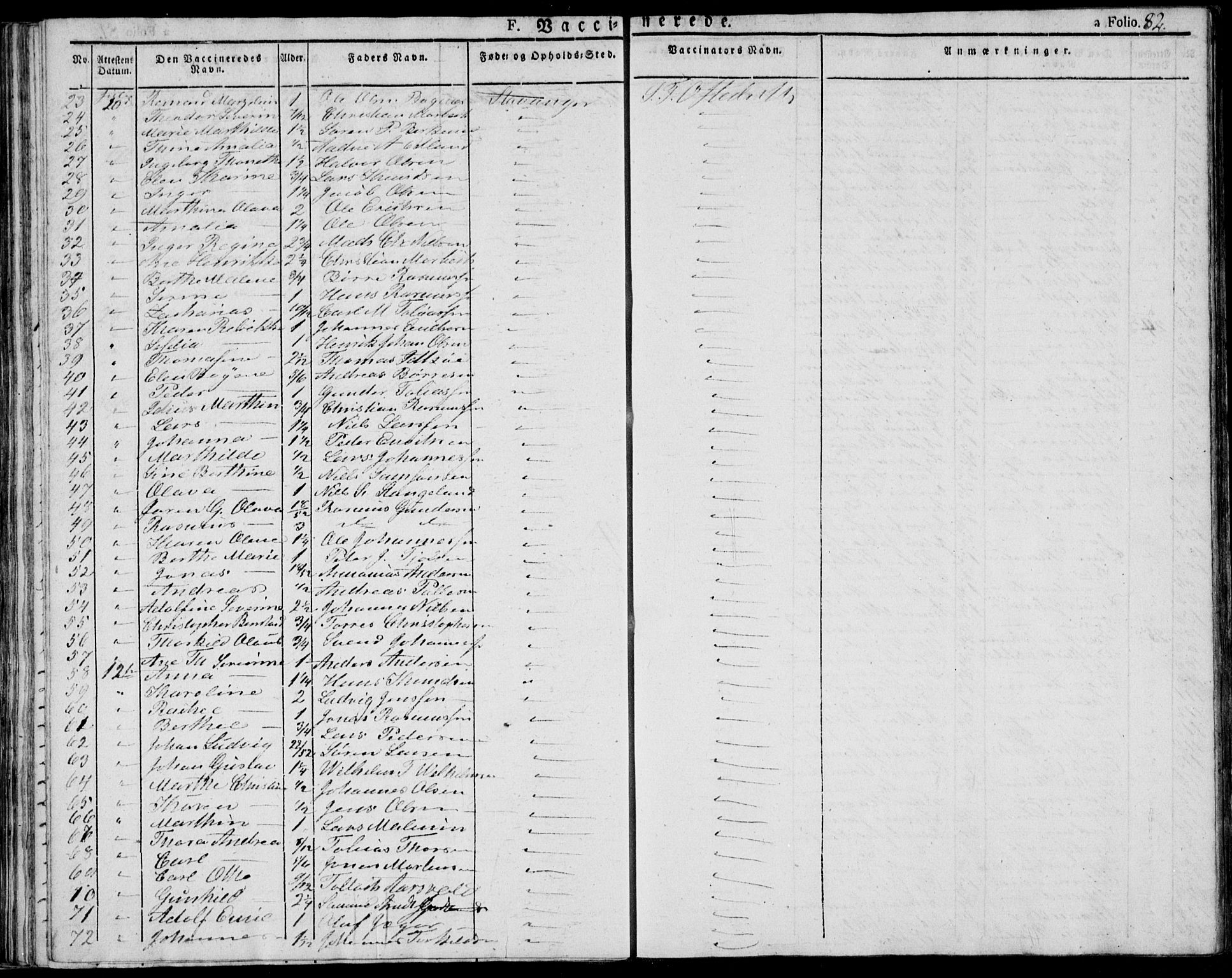 Domkirken sokneprestkontor, AV/SAST-A-101812/001/30/30BA/L0010: Parish register (official) no. A 10, 1821-1859, p. 82