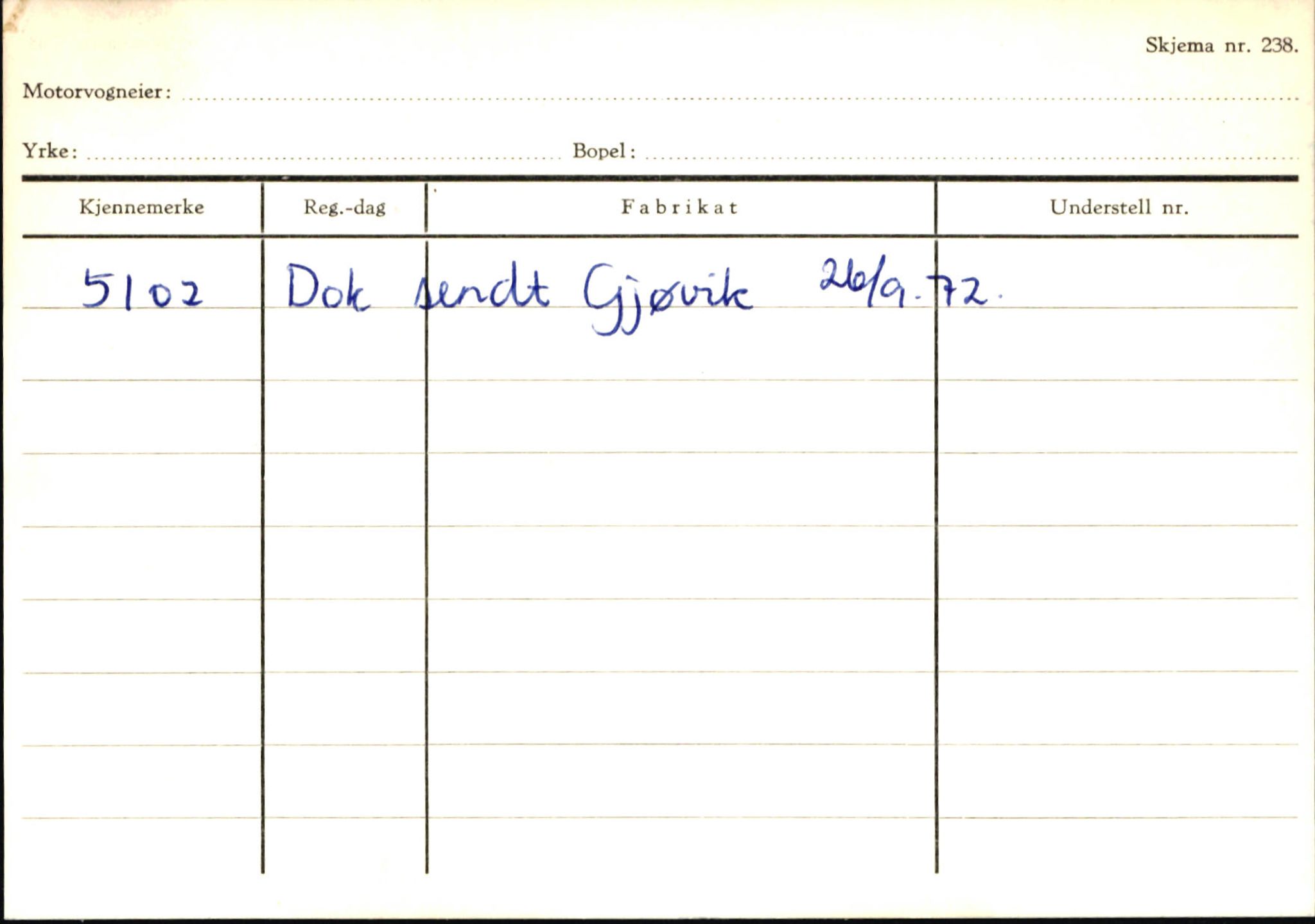 Statens vegvesen, Sogn og Fjordane vegkontor, SAB/A-5301/4/F/L0146: Registerkort Årdal R-Å samt diverse kort, 1945-1975, p. 695