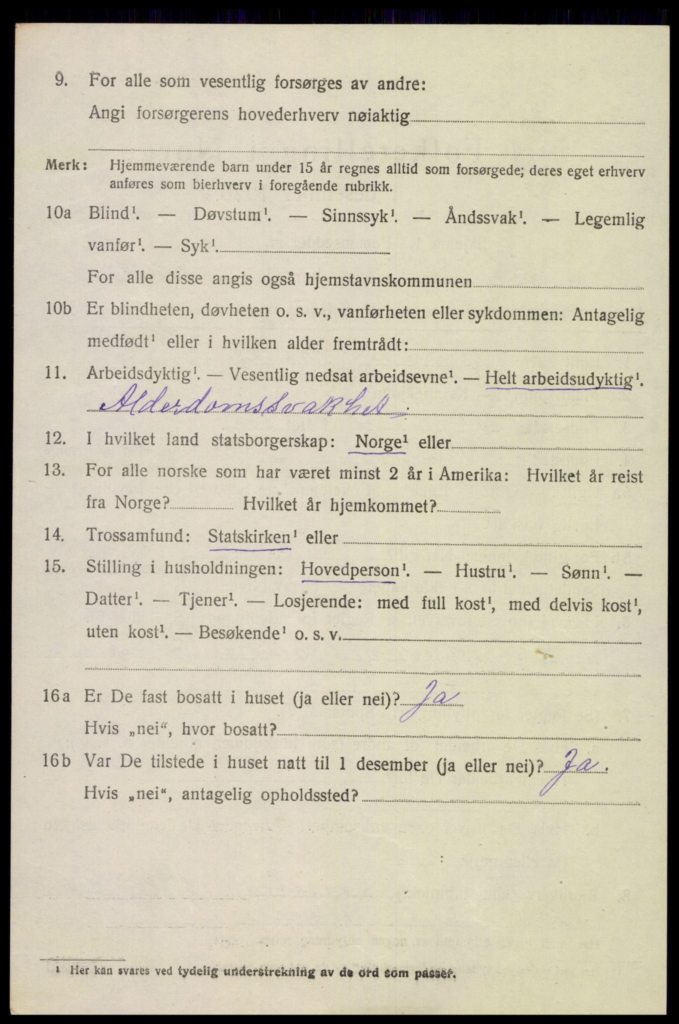 SAK, 1920 census for Tromøy, 1920, p. 1074