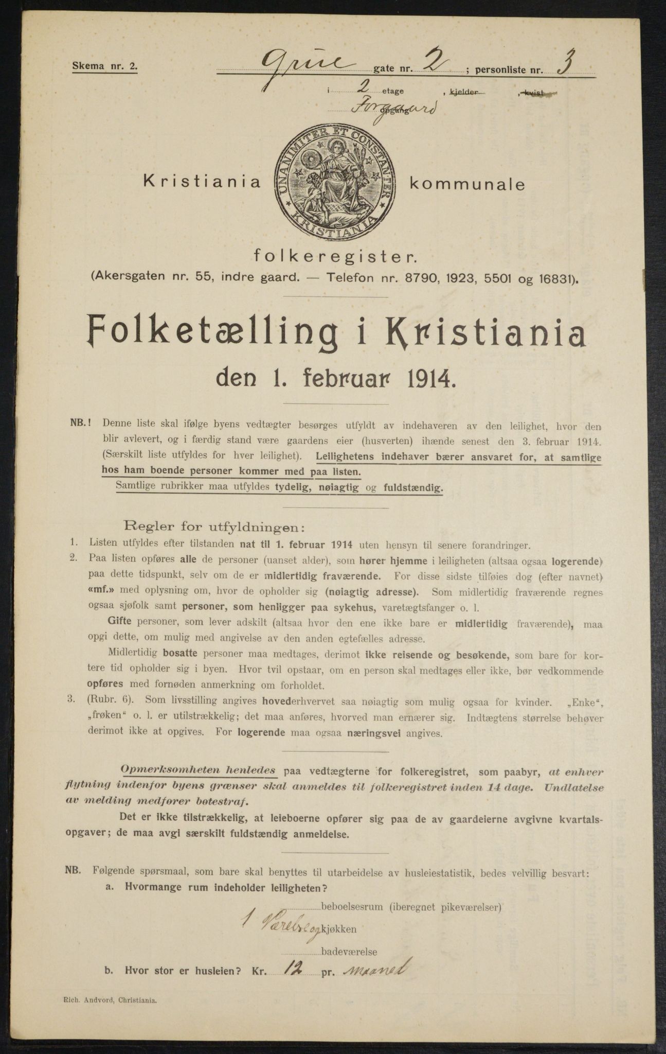 OBA, Municipal Census 1914 for Kristiania, 1914, p. 30341