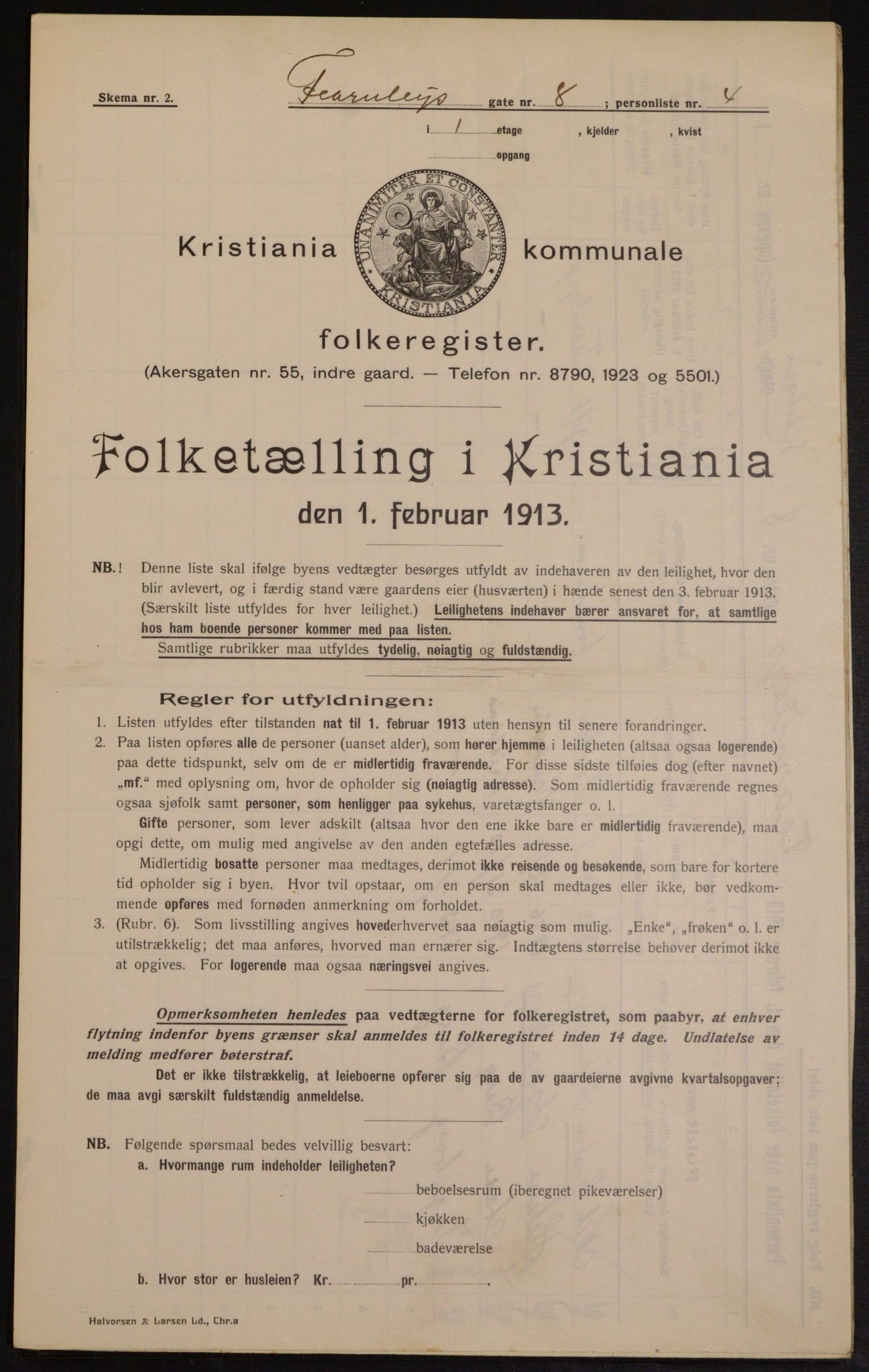 OBA, Municipal Census 1913 for Kristiania, 1913, p. 24094