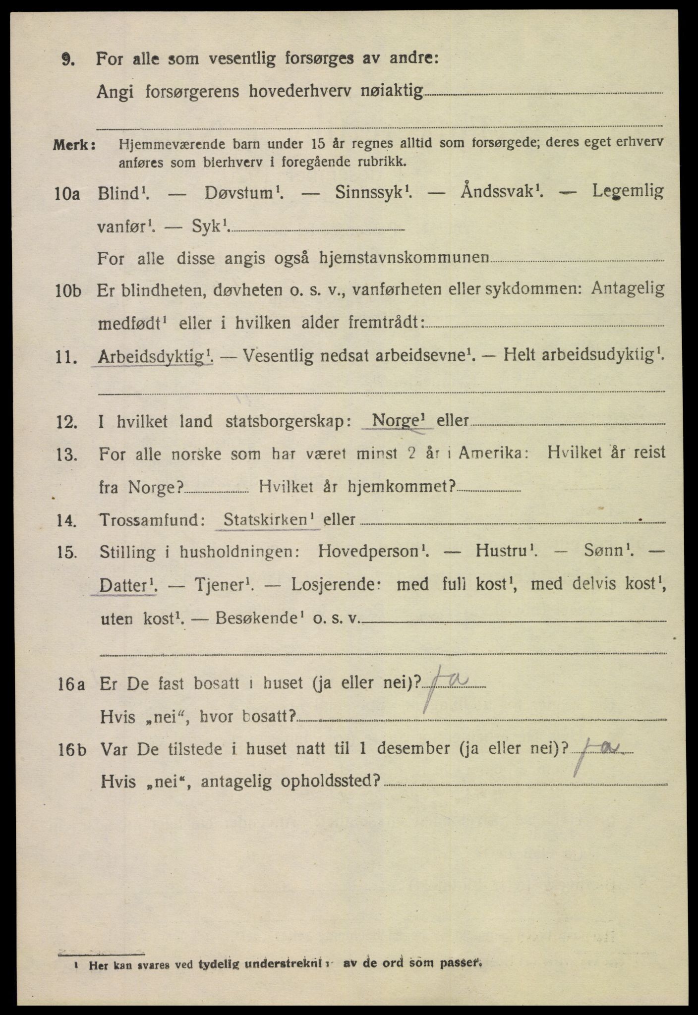 SAK, 1920 census for Søndeled, 1920, p. 3720