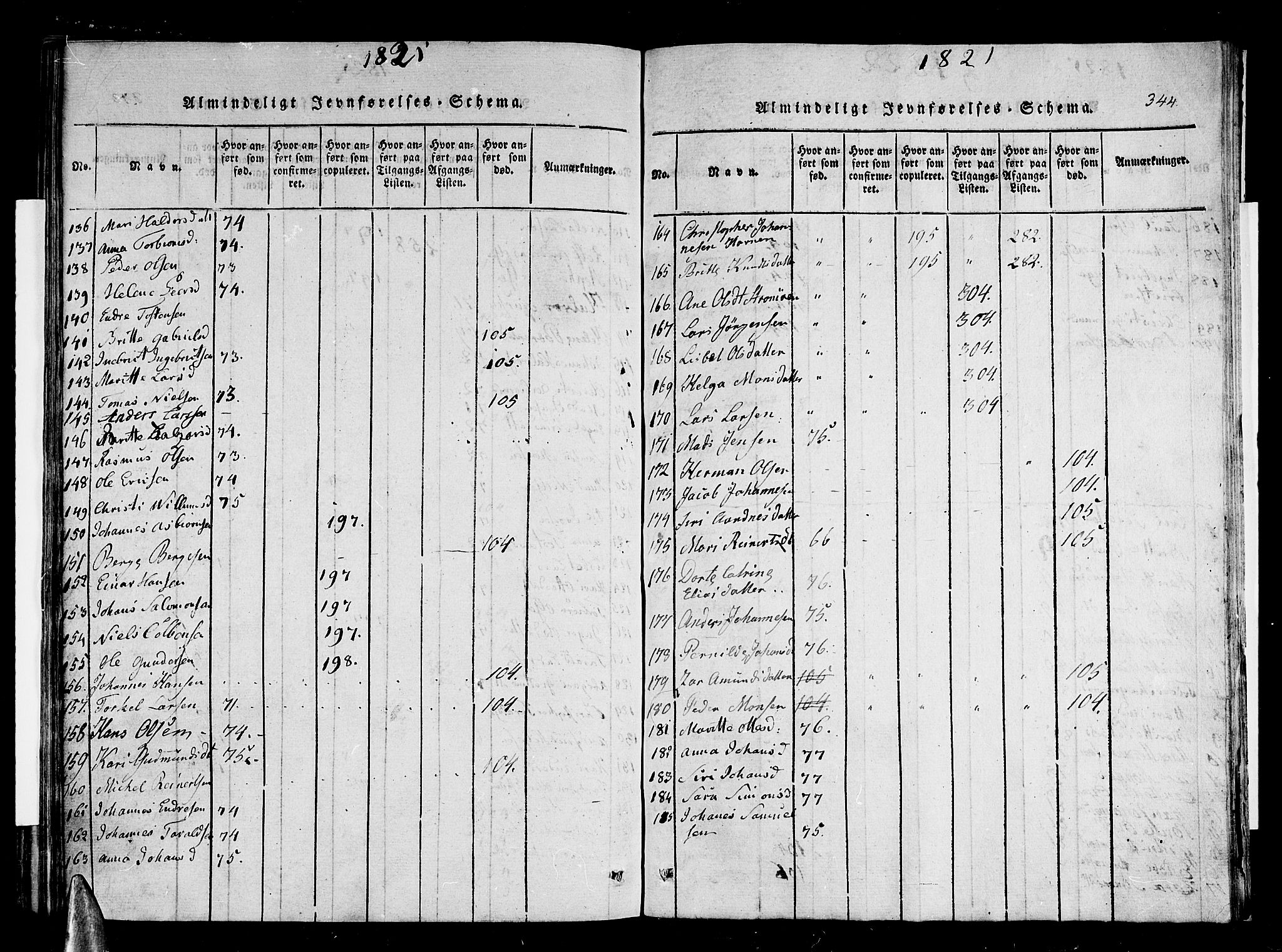 Stord sokneprestembete, AV/SAB-A-78201/H/Haa: Parish register (official) no. A 5, 1816-1825, p. 344