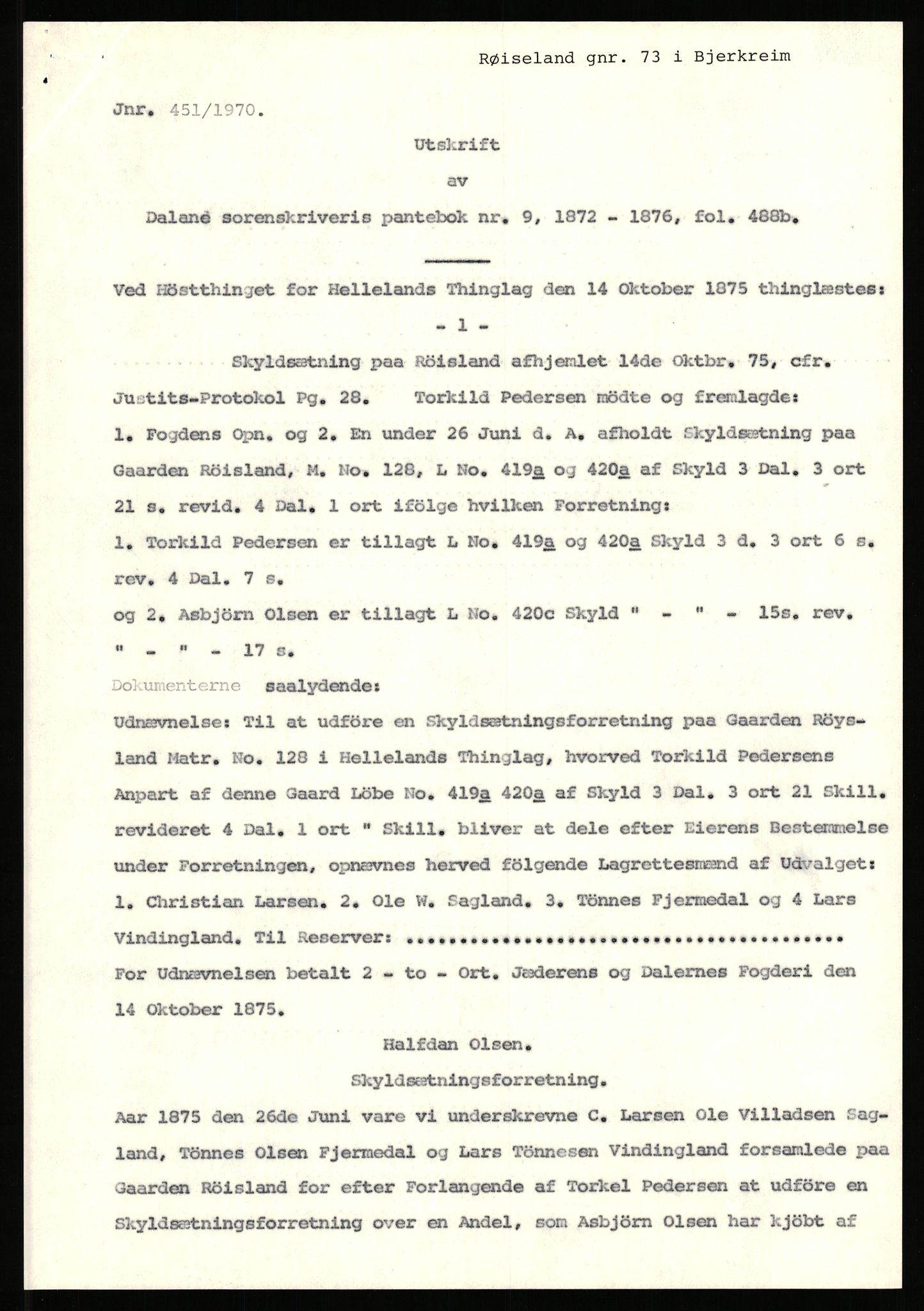 Statsarkivet i Stavanger, SAST/A-101971/03/Y/Yj/L0071: Avskrifter sortert etter gårdsnavn: Røden lille - Røvær, 1750-1930, p. 322